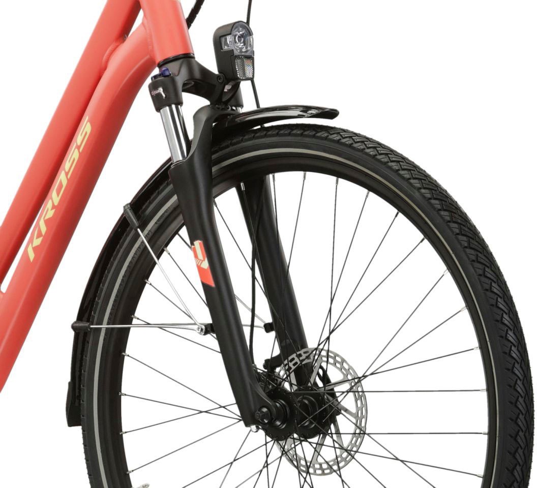Kross E-Bike »E-Citybike Sentio Hybrid 2.0 28 Zoll orange«, 9 Gang, Shimano, Alivio T4000, Heckmotor 250 W