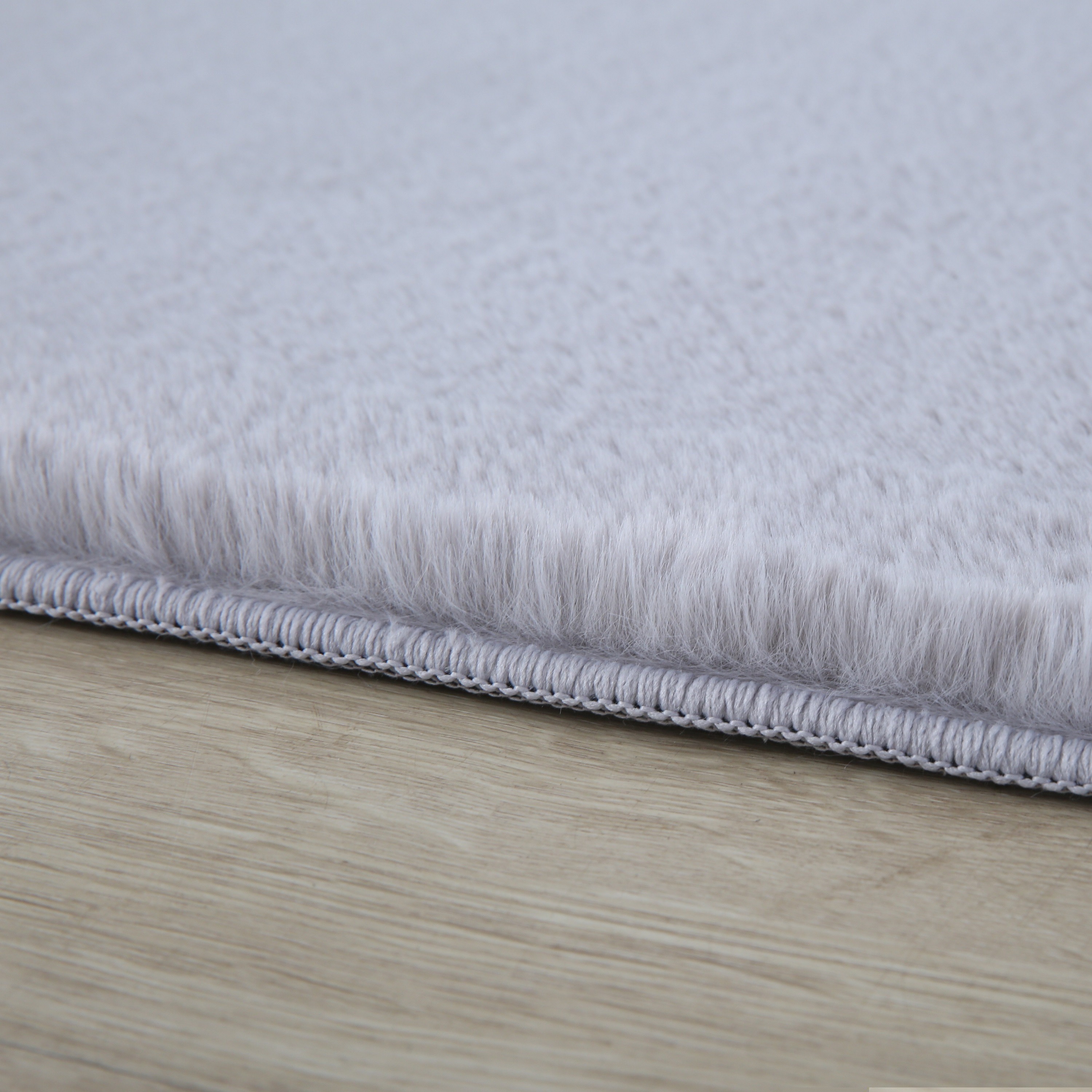 Thumbnail - Ayyildiz Teppiche Hochflor-Teppich "POUFFY 5100" rund 20 mm Höhe Läufer, weicher glatter Softflor, Kaninchen Fell Haptik...