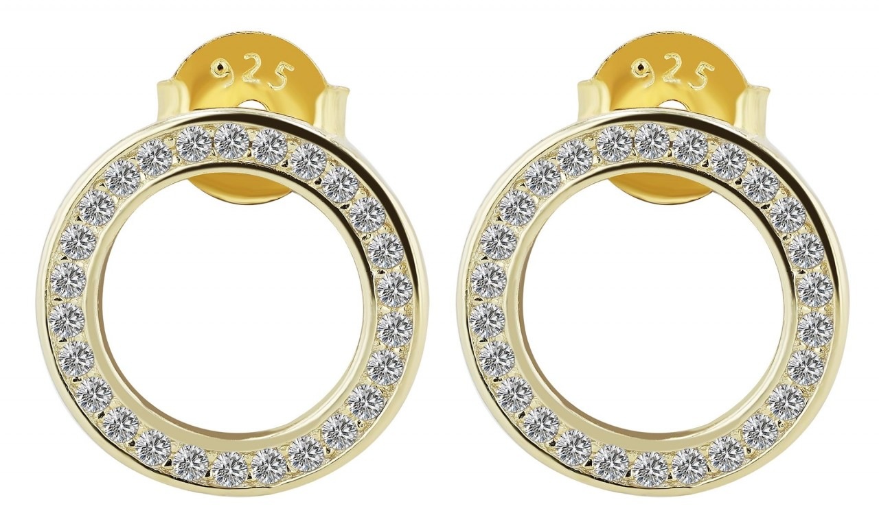 Adelia´s Paar Ohrhänger »Damen Ohrstecker aus 925 Sterling Silber und Zirkonia Ø 11 mm«