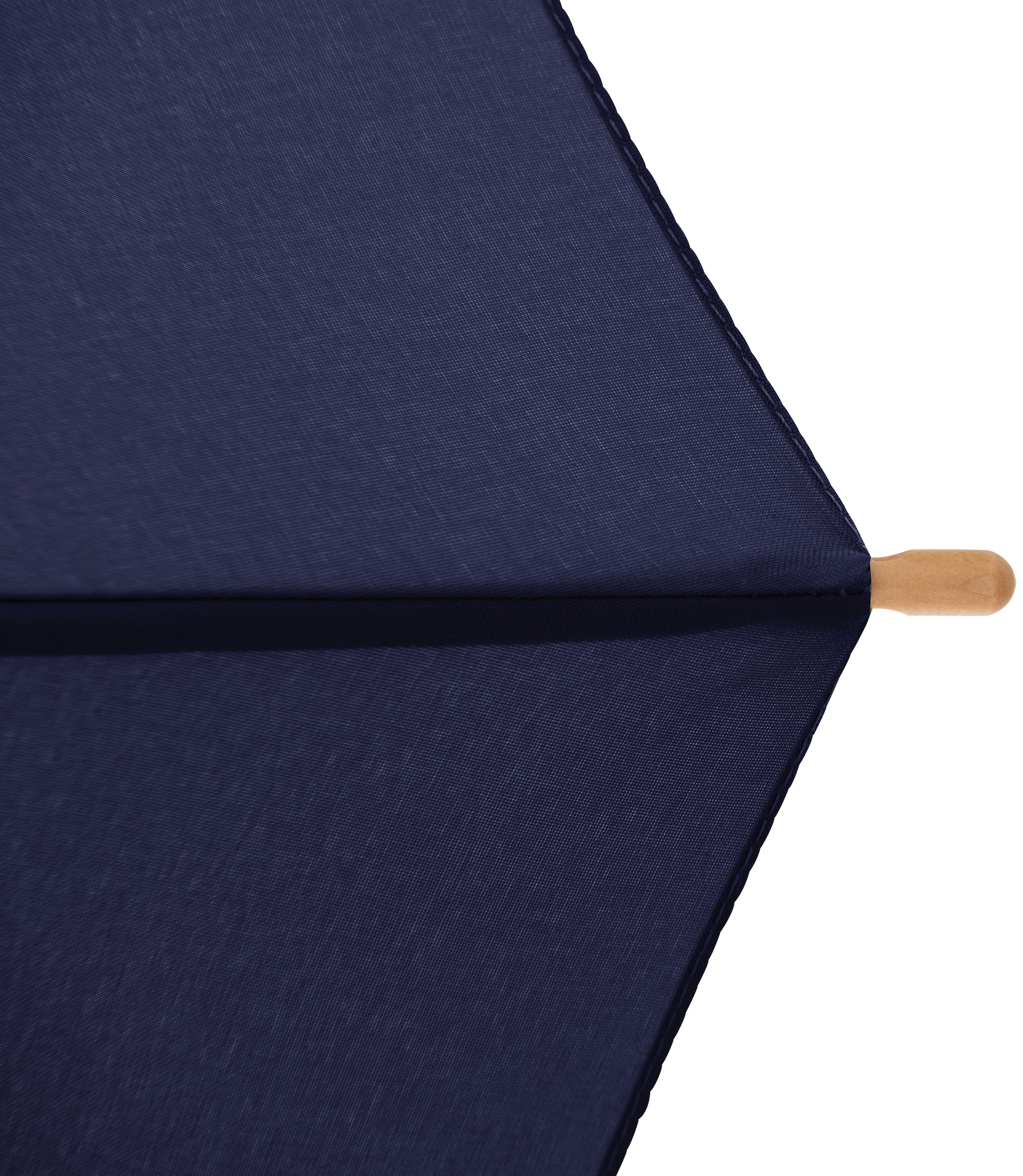 doppler® Stockregenschirm »nature Long, deep blue«, aus recyceltem Material mit Schirmgriff aus Holz