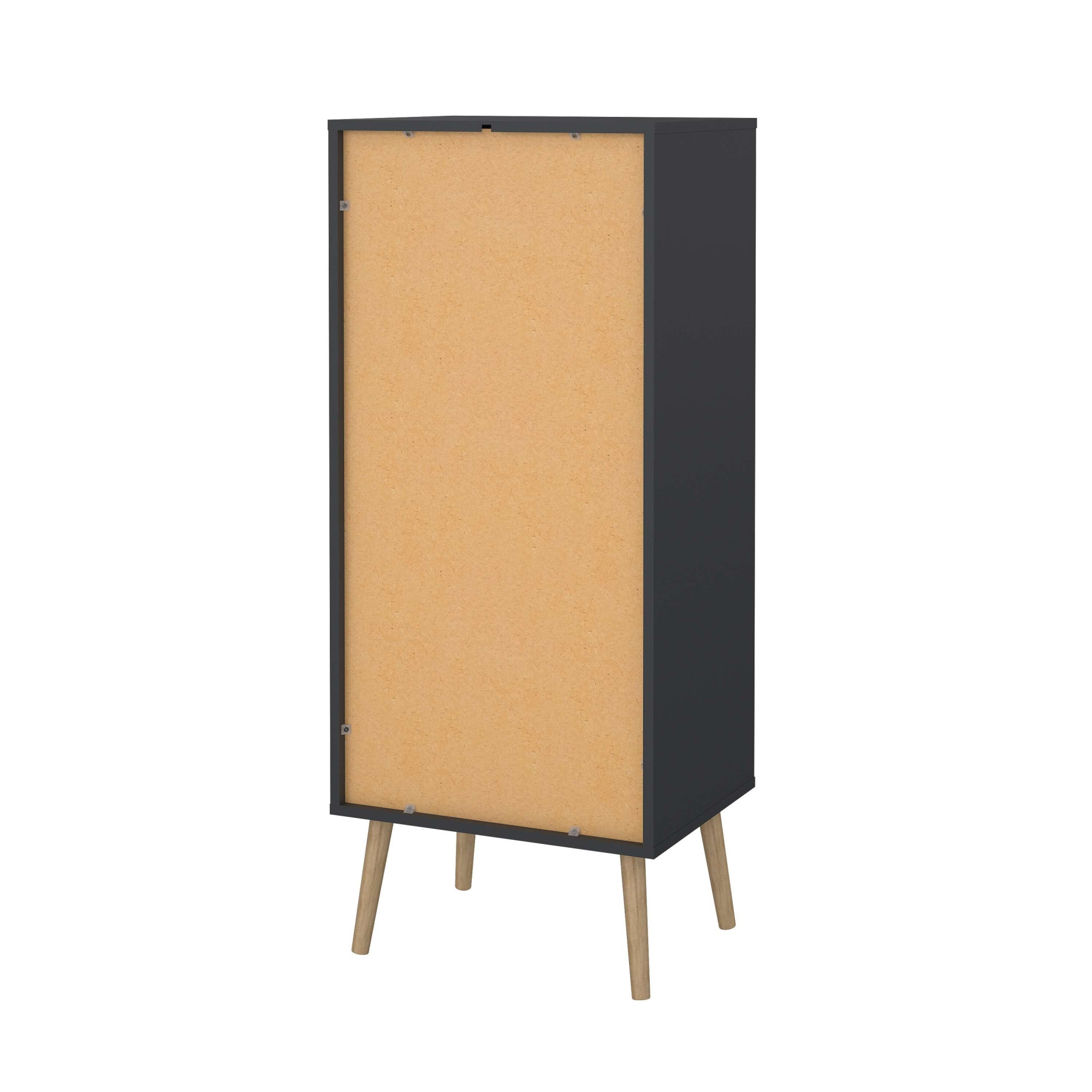 andas Highboard »Bodo, Hochkommode, Aufbewahrung, Stauraum«, mit 5 Schubladen, Beine und Griffe aus Echtholz, Breite 50 cm