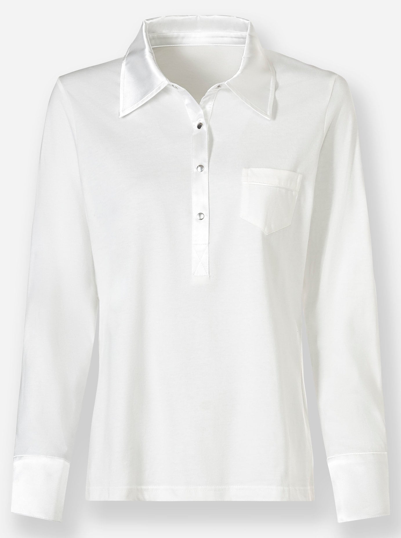 Inspirationen Langarm-Poloshirt »Shirt«, (1 tlg.)