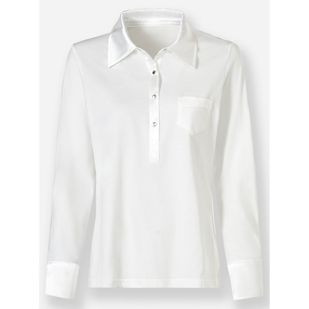 Inspirationen Langarm-Poloshirt »Shirt«, (1 tlg.)