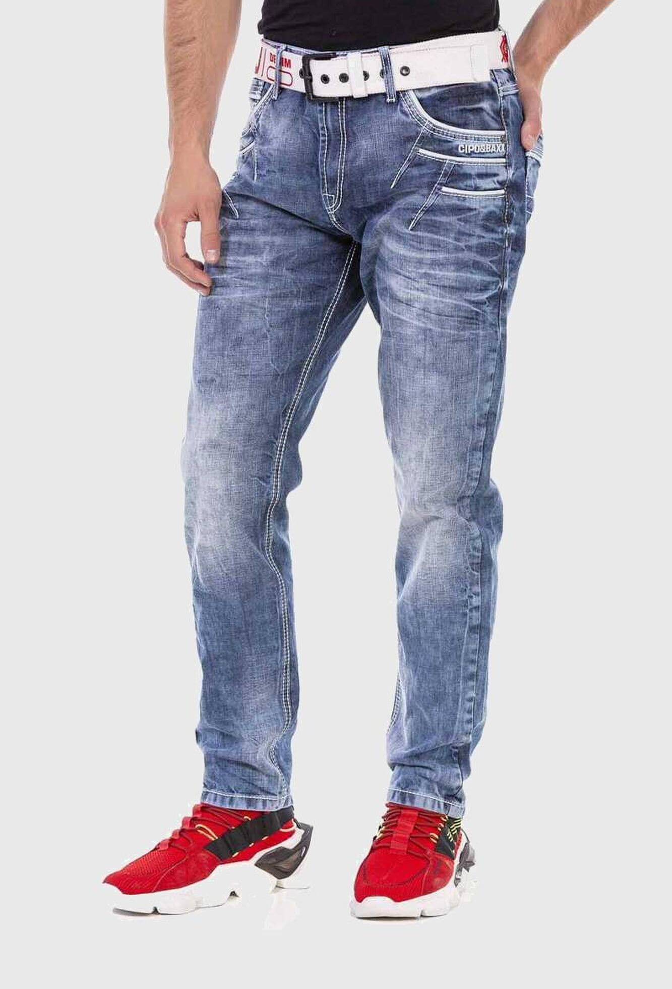 Cipo & Baxx Slim-fit-Jeans »Cipo & Baxx Jeans« im washed Look