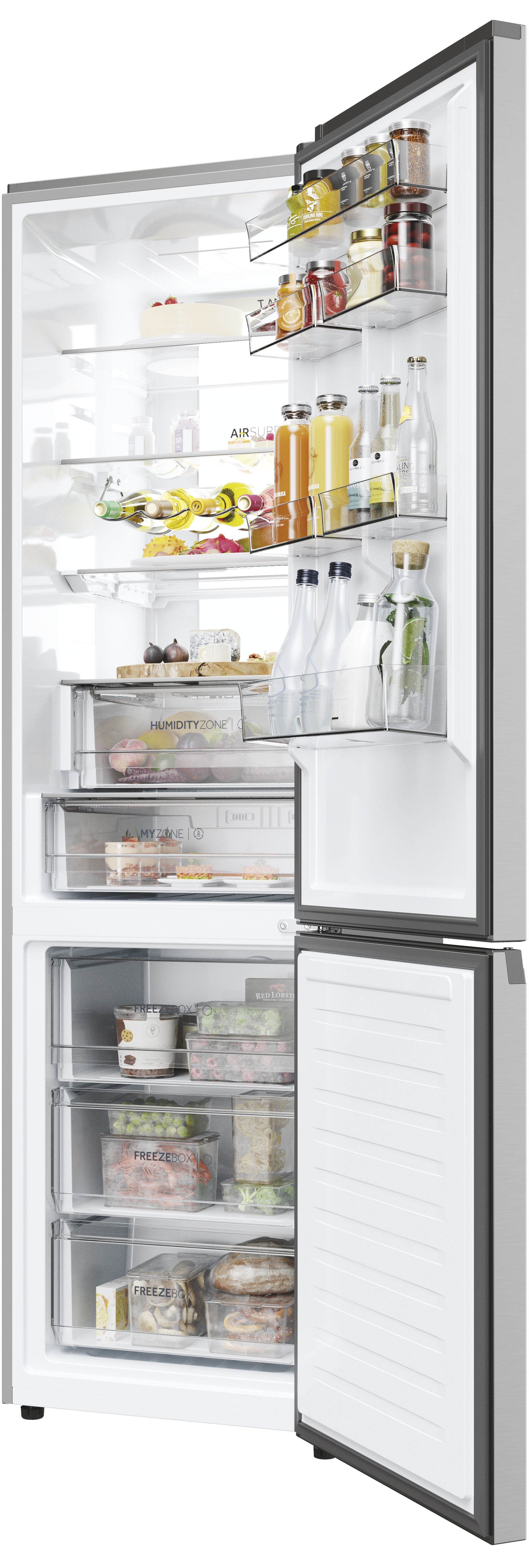 Haier Kühl-/Gefrierkombination Combi 2D 60 "HDPW7620AANPK" 205 cm hoch 59,5 cm breit Absolut effizient: Nur 92 kWh jährlicher Energieverbrauch