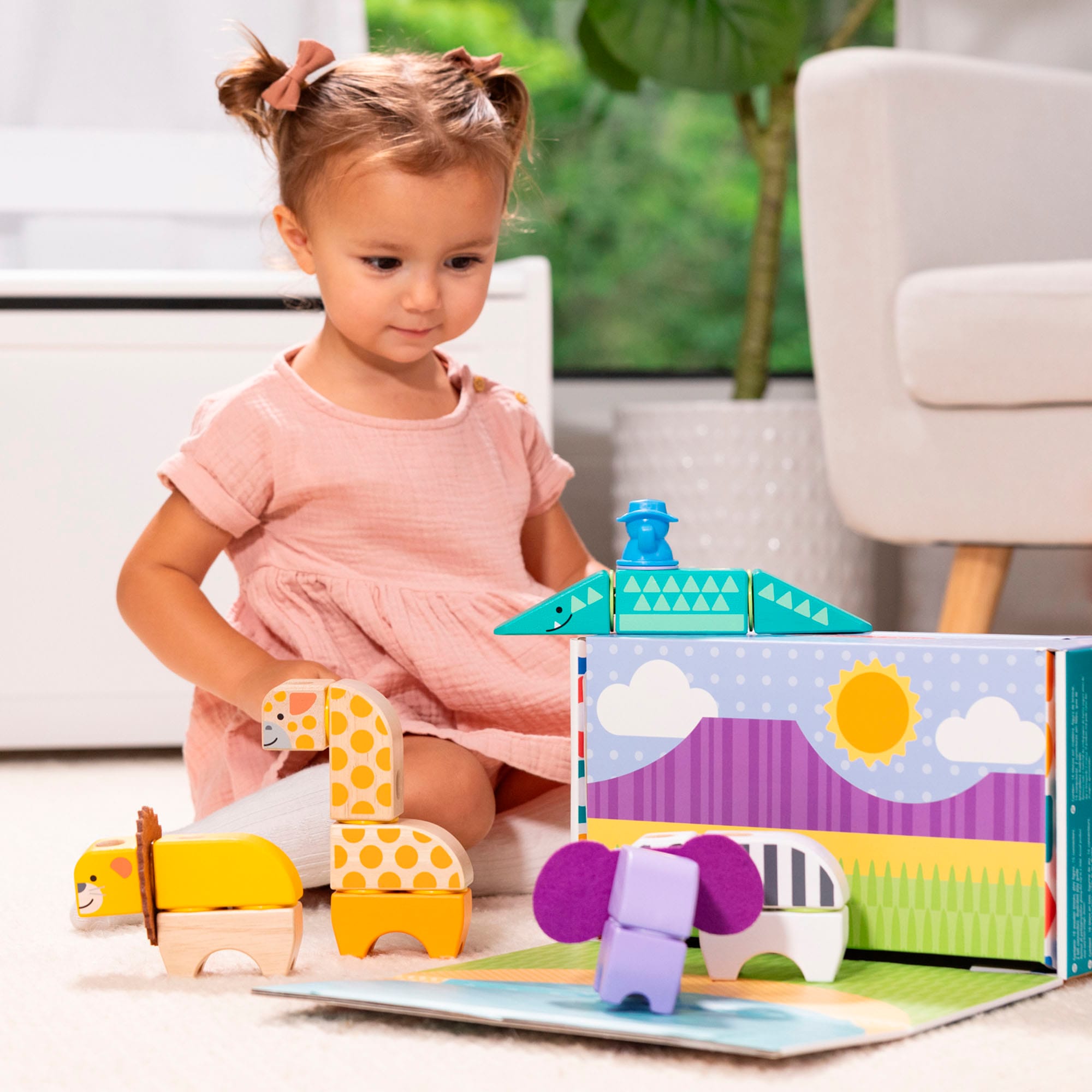 Spin Master Spielbausteine »Melissa & Doug Blockables Safari«, (34 St.)