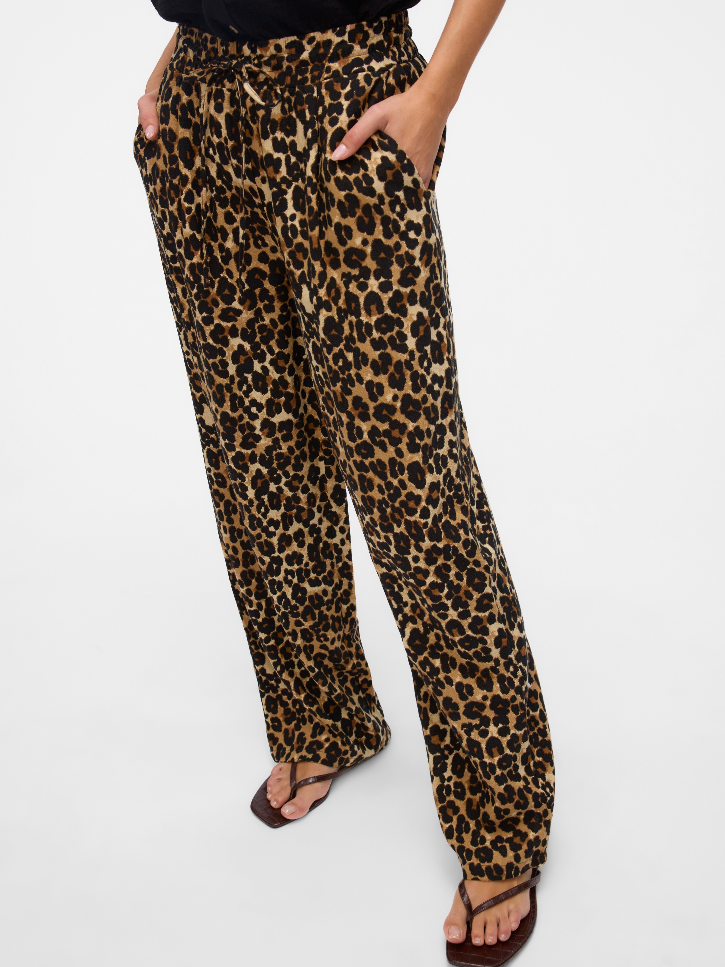 Vero Moda Schlupfhose »VMJESMILO WIDE PANTS GA NOOS«, mit Leinen