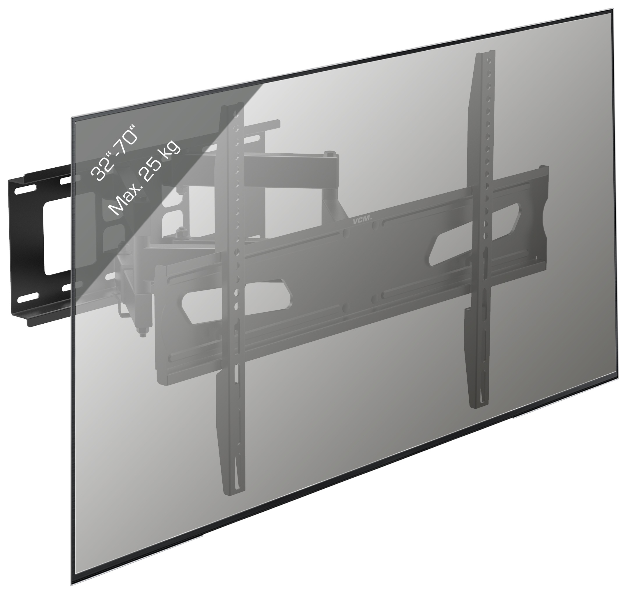 VCM TV-Wandhalterung »VCM Universal TV Halterung | VESA Wandhalterung | Halter ausziehbar schwenkbar neigbar | Belastbarkeit bis zu 25kg - B-NS600«, (VCM NS)