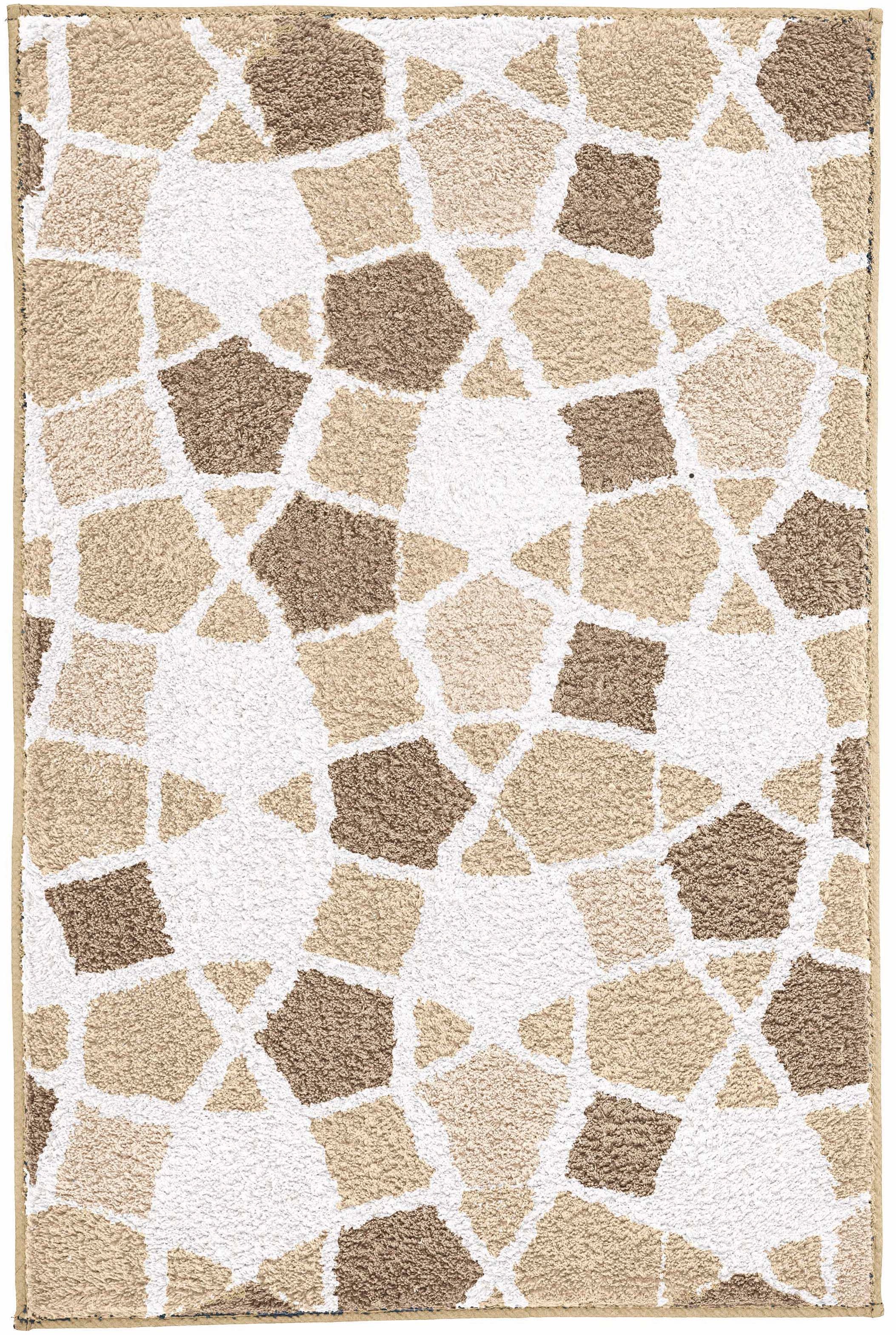 Thumbnail - Kleine Wolke Badematte "Sintra", rutschhemmend beschichtet, fußbodenheizungsgeeignet, Badteppich, modernes Mosaikdesign
