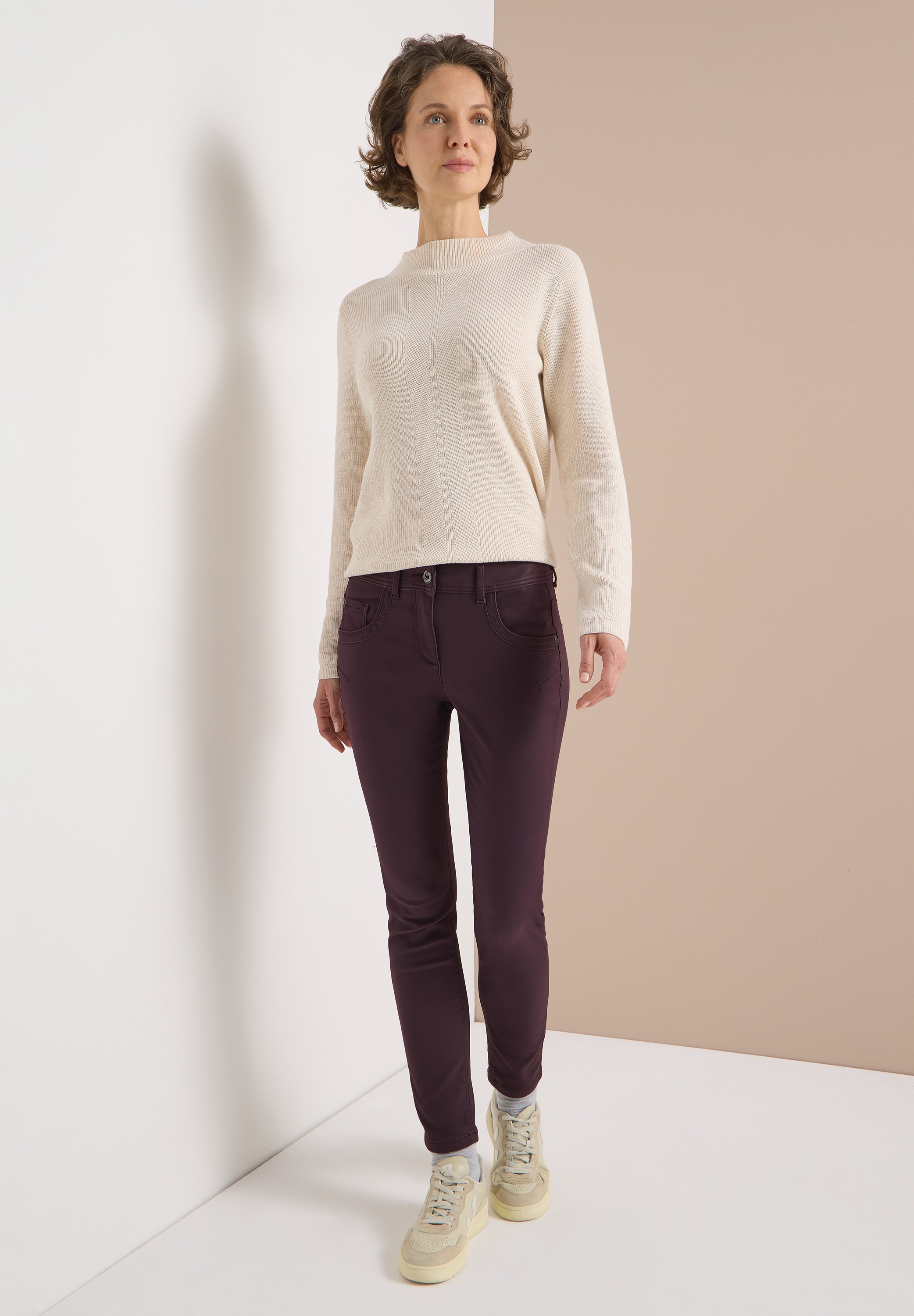 STREET ONE Lederimitathose  in Fake-Leder-Optik