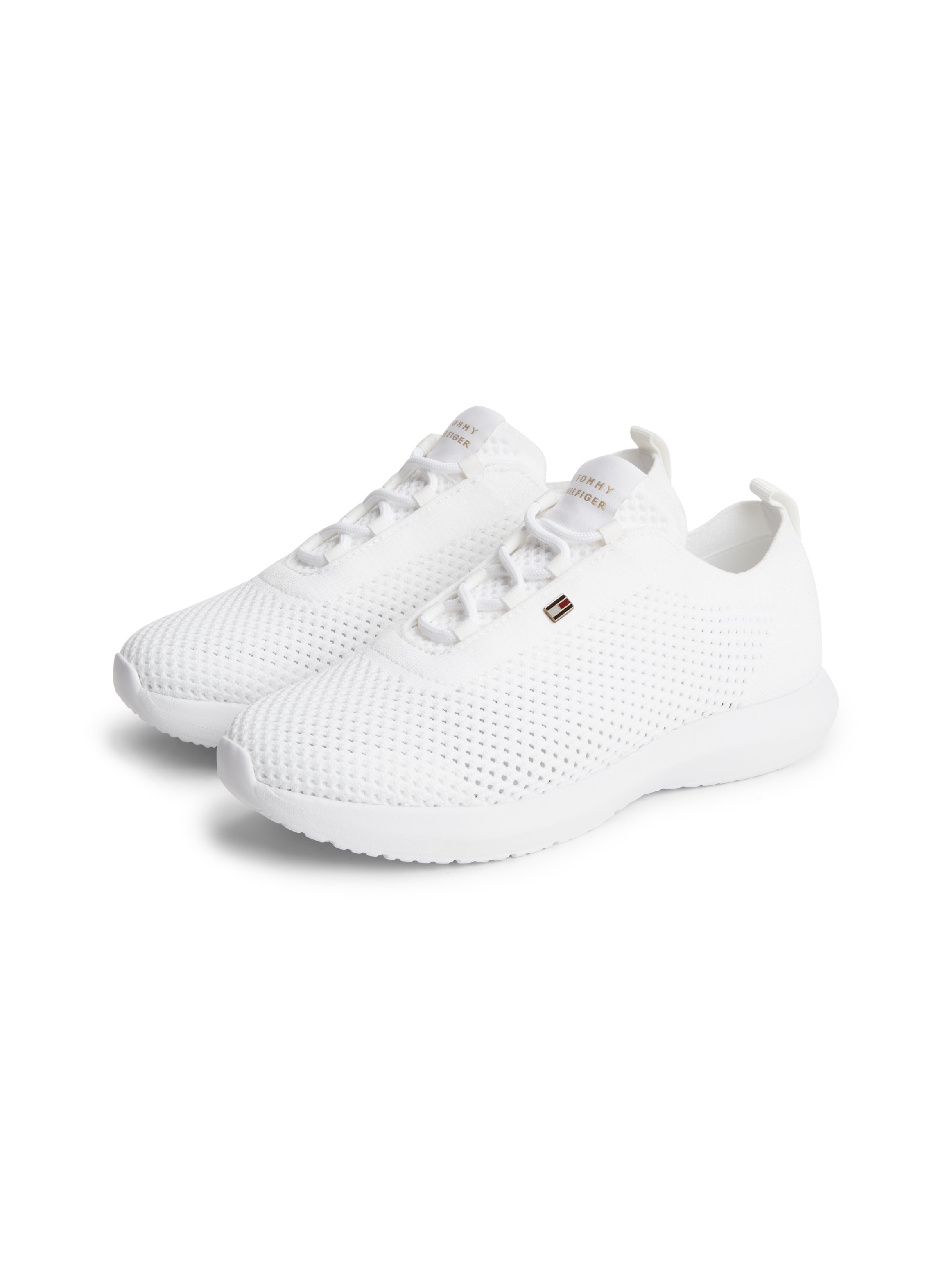 Tommy Hilfiger "TH KNIT RUNNER" Freizeitschuh, Halbschuh, Schnürschuh mit Logoflaggen-Element