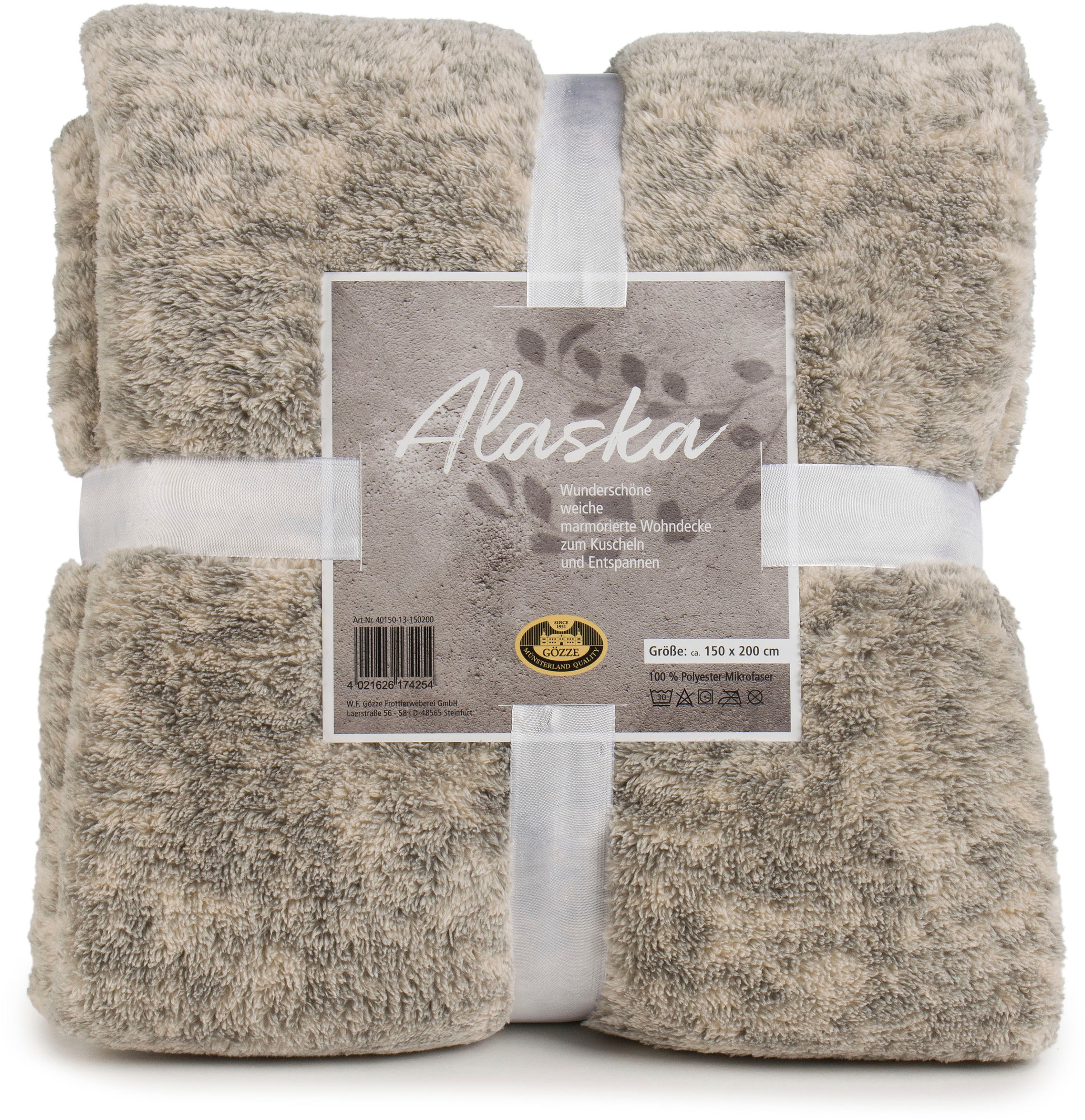 Gözze Wohndecke »Alaska« marmorierte Optik, kuschelig