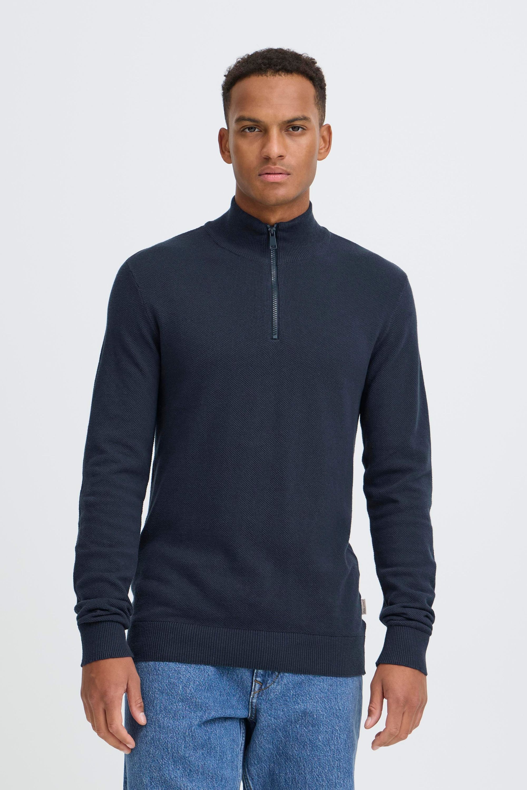 Blend Troyer "BHBartel" Klassischer Feinstrick-Pullover mit Stehkragen und günstig online kaufen