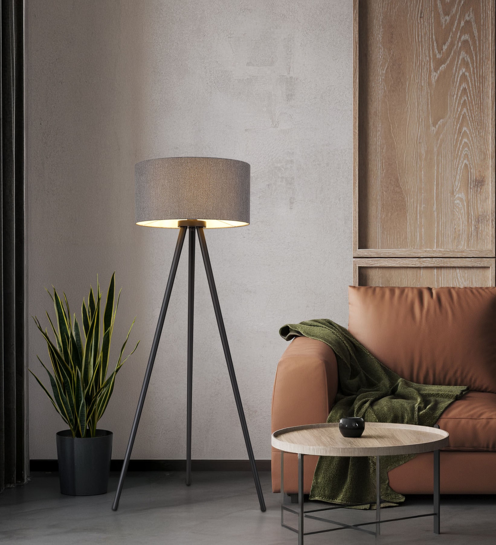 NOWA Stehlampe »STABILO« E27 1 Stk. Stehleuchte Holz, E27 Fassung, Fußschalter, klassisch