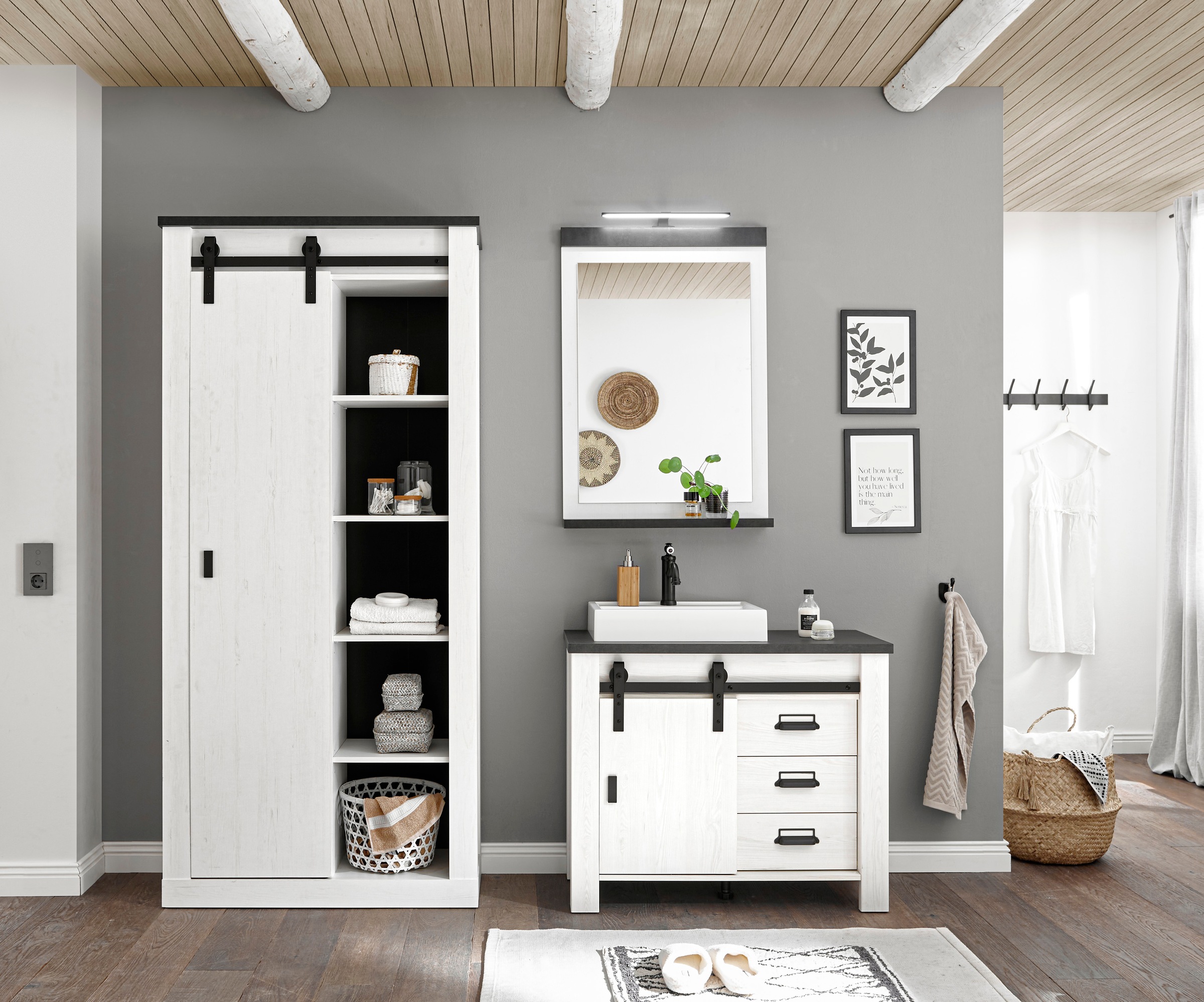 Home affaire Badmöbel-Set "SHERWOOD, Bad im modernen Design, 3-teiliges Bad günstig online kaufen