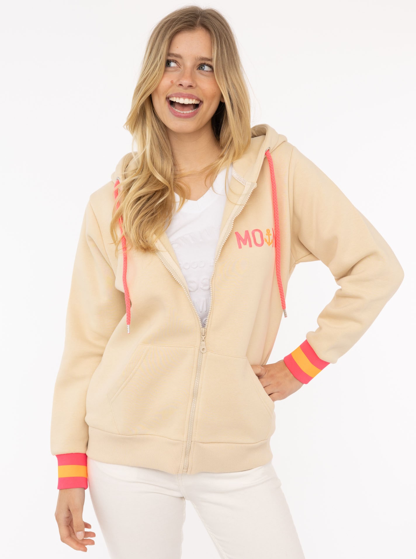 Zwillingsherz Sweatjacke ""Moin ZH"", Langarm, Kapuze, Reißverschluss, modi günstig online kaufen