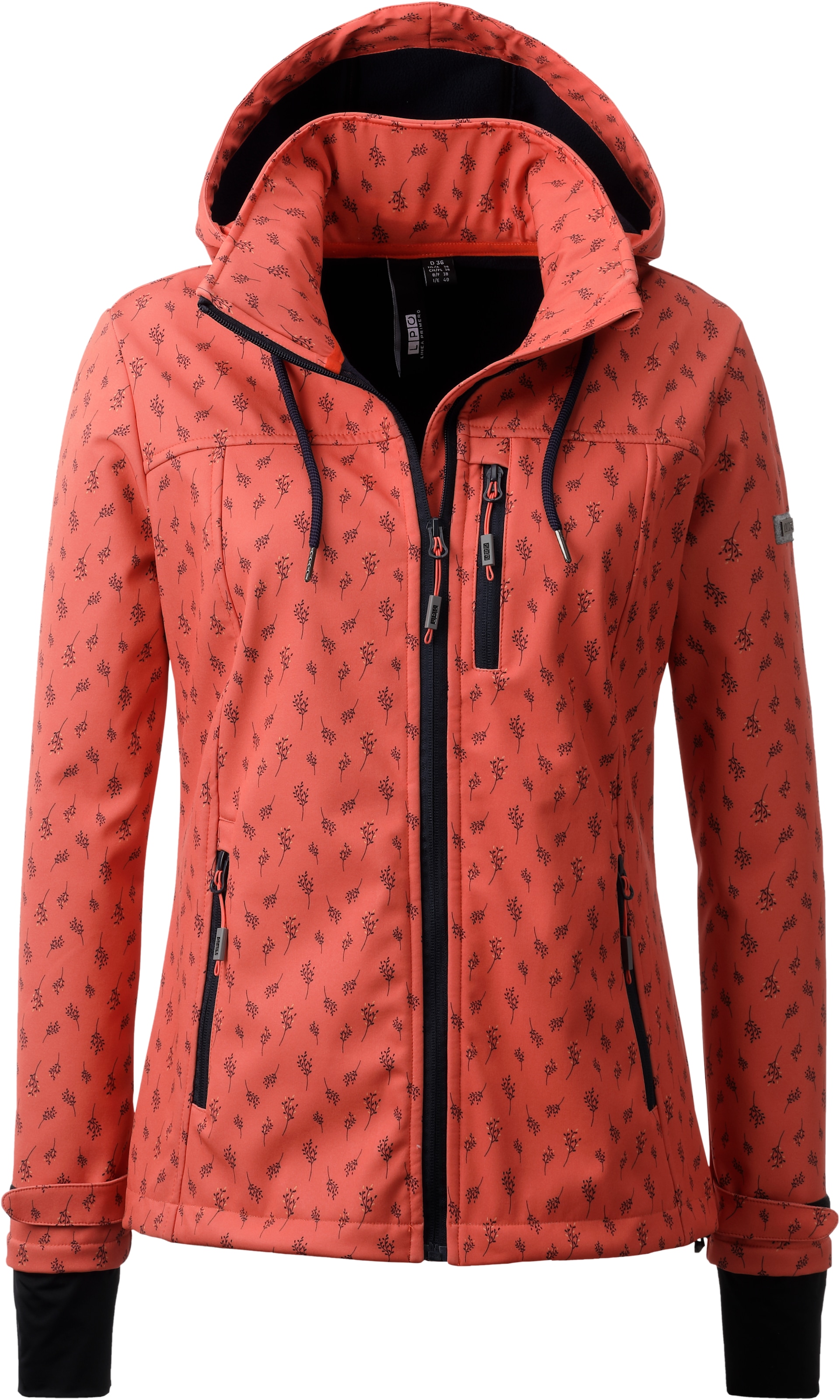 »SHELBY mit Softshelljacke und Women«, Softshelljacke All-Over-Print leichte Kapuze BAUR PEAK kaufen für LPO VI | abnehmbarer