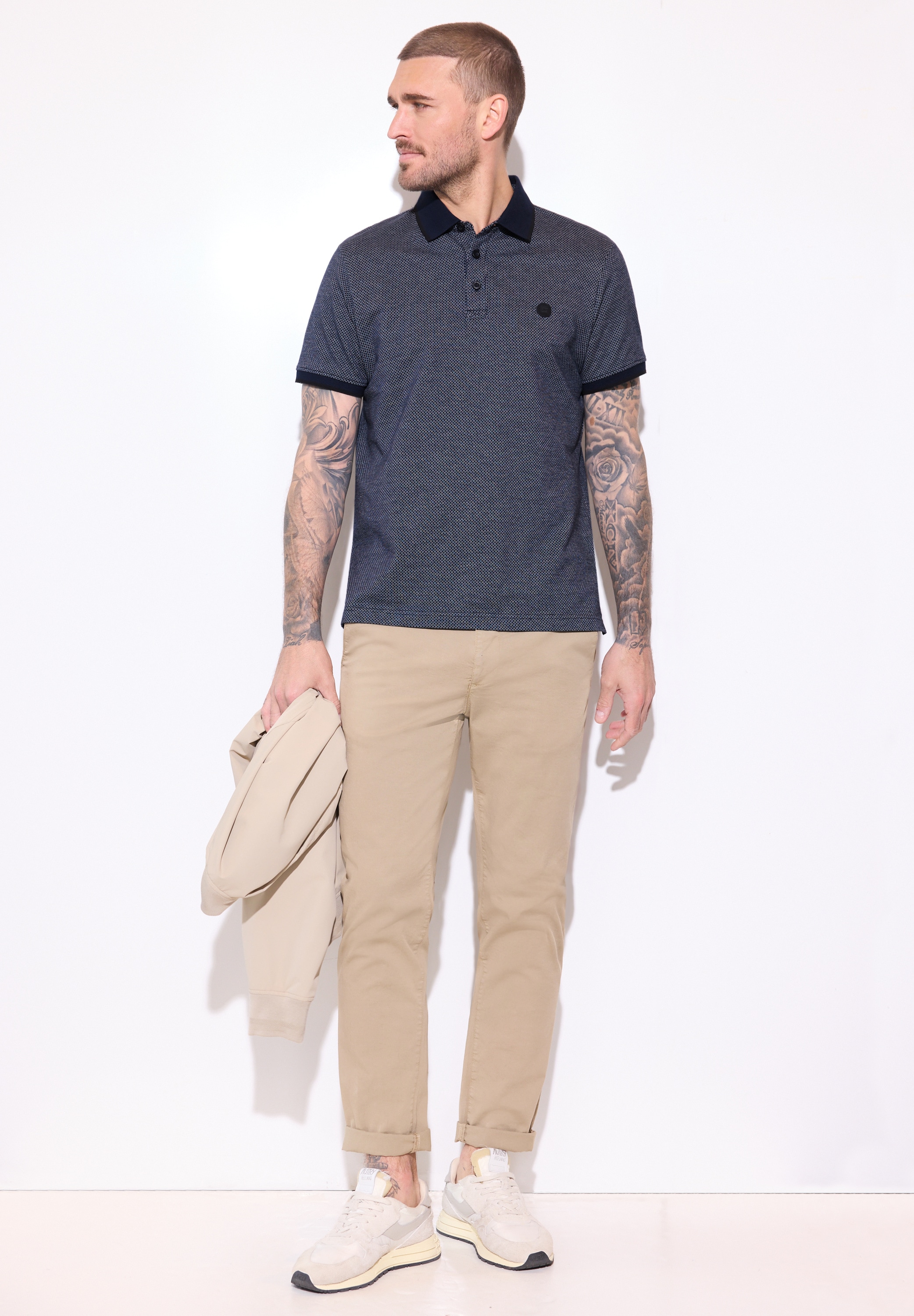 STREET ONE MEN Poloshirt aus reiner Baumwolle
