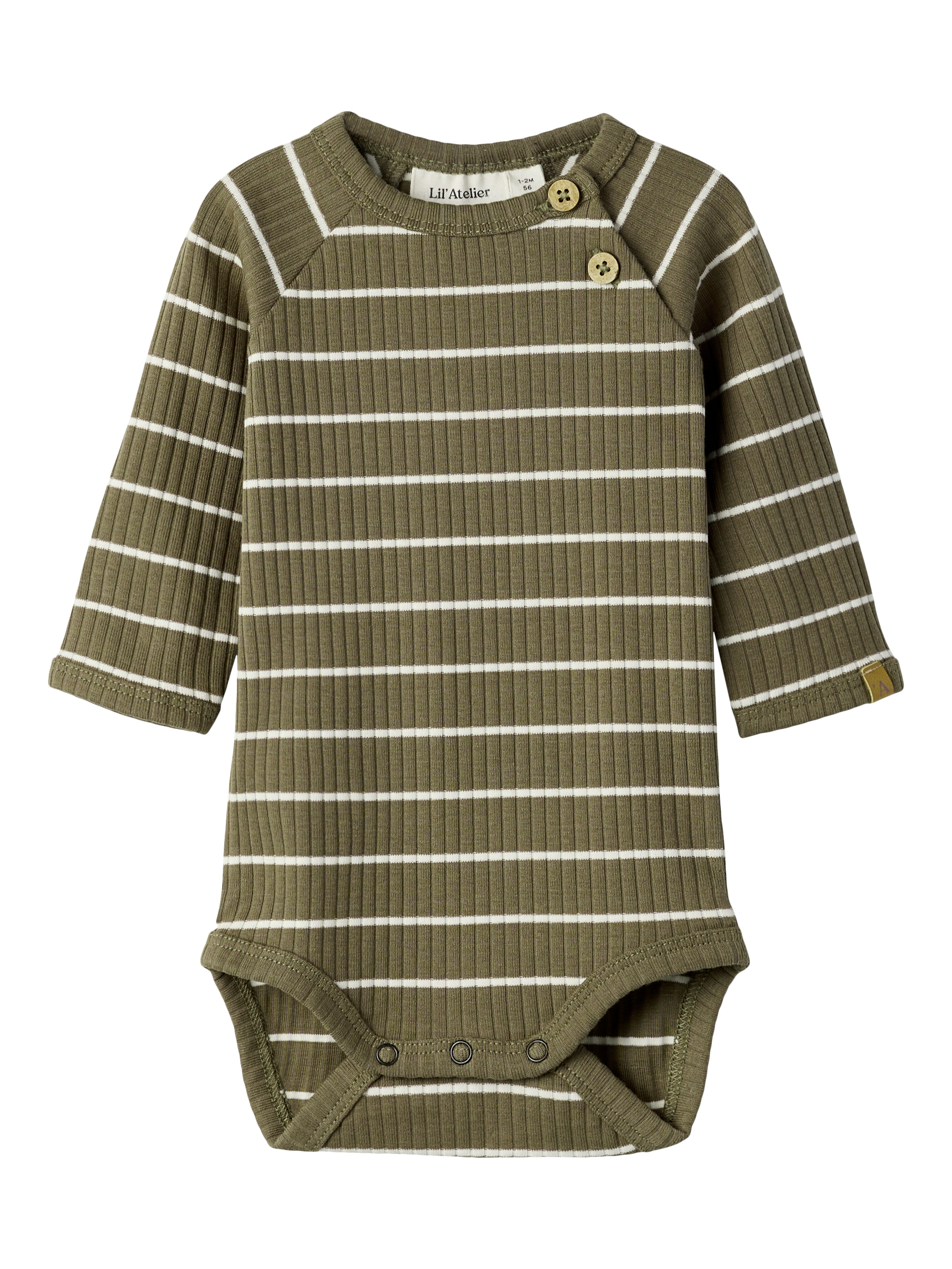 Lil Atelier Langarmbody "NBMKAIL LS SLIM BODY LIL NOOS" Baumwollmischung