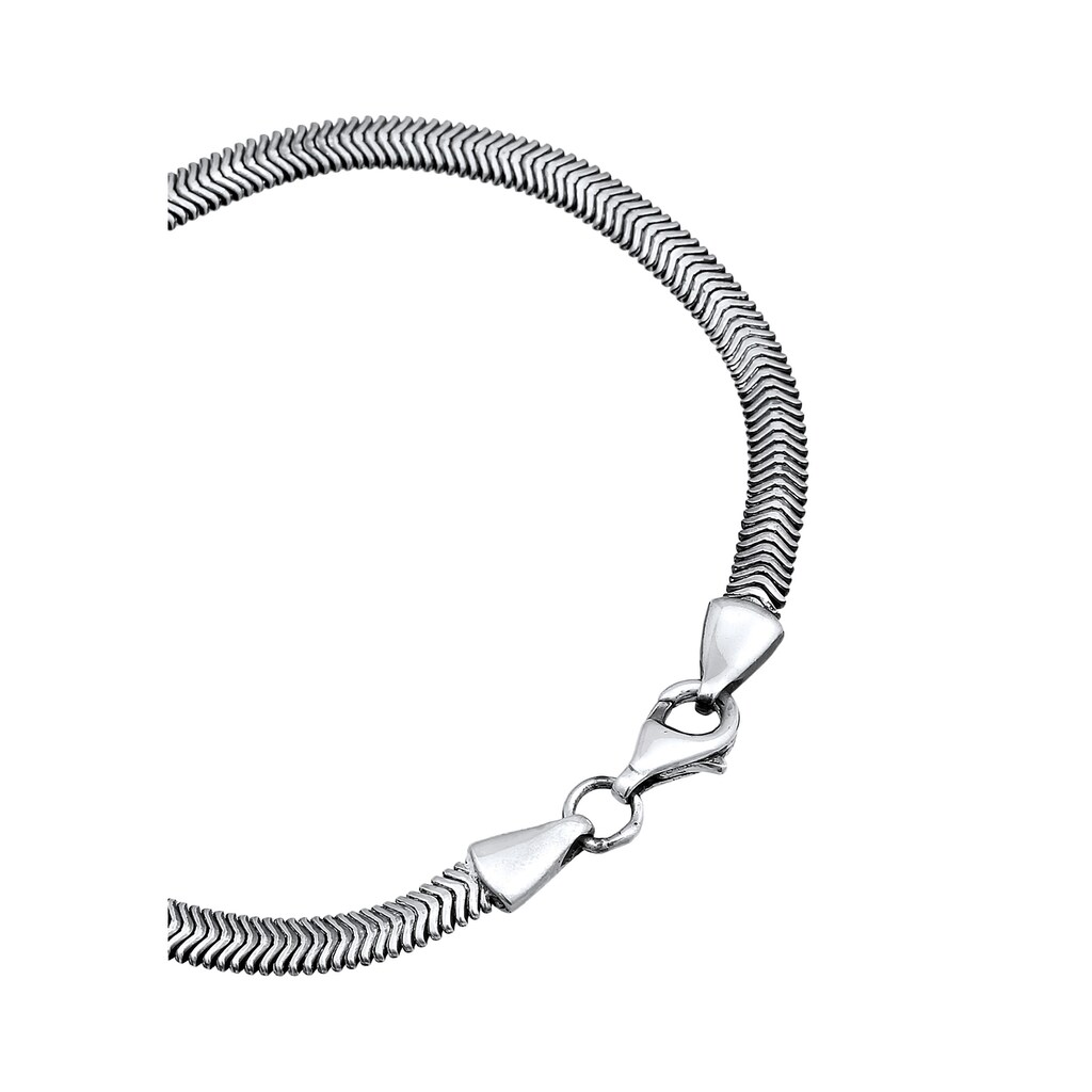 Kuzzoi Armband »Flach Elegant Schlangenkette Fischgräte 925 Silber«