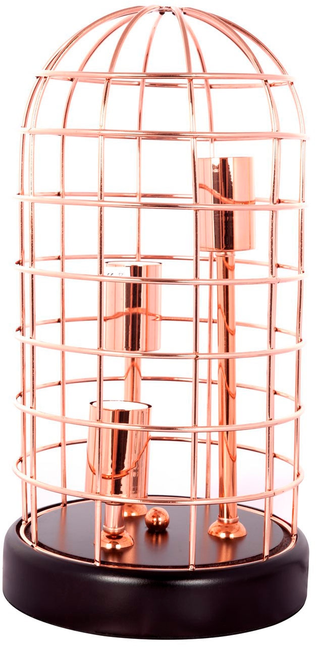 "KAYOOM Tischleuchte ""Tischlampe Kepler 510"", rosa (kupfer), 3, Ø 21cm H: 40cm, 1 Stk., Leuchten, modern, Tischleuchte"
