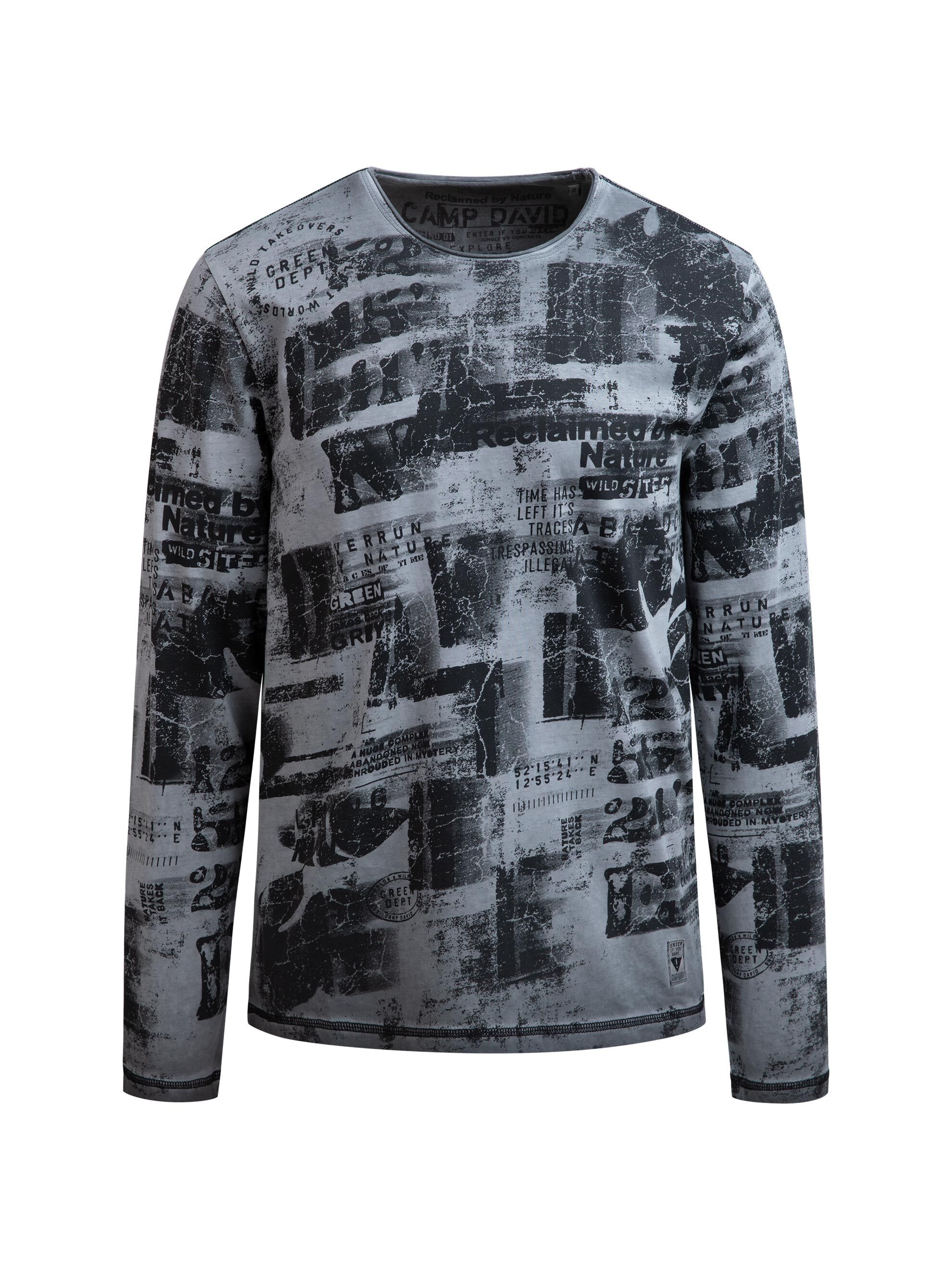 CAMP DAVID Rundhalsshirt mit All Over-Print