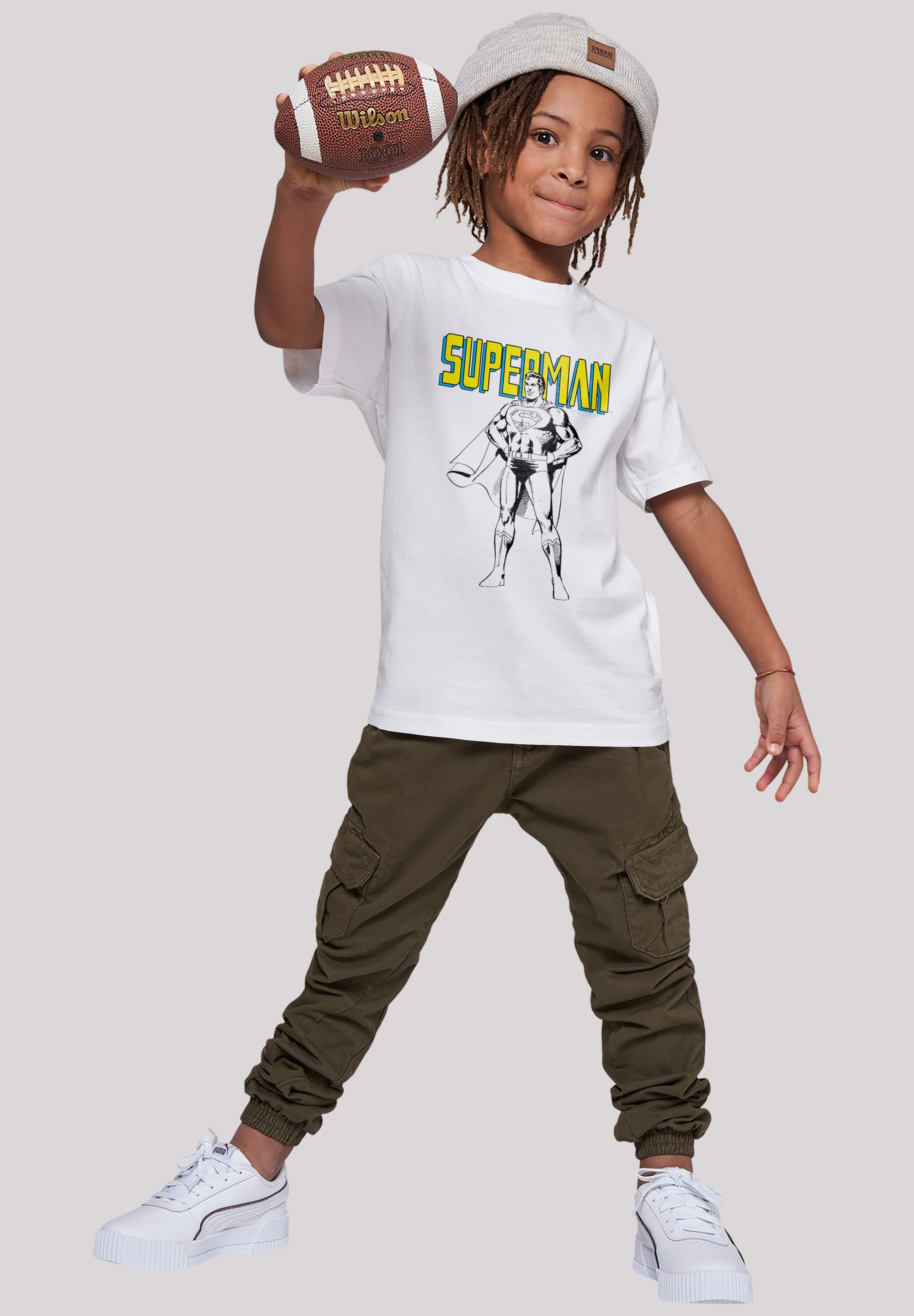 F4NT4STIC Kurzarmshirt »Kinder Superman Kids Tee«, | Pose Mono Basic online with Action (1 BAUR bestellen tlg.)