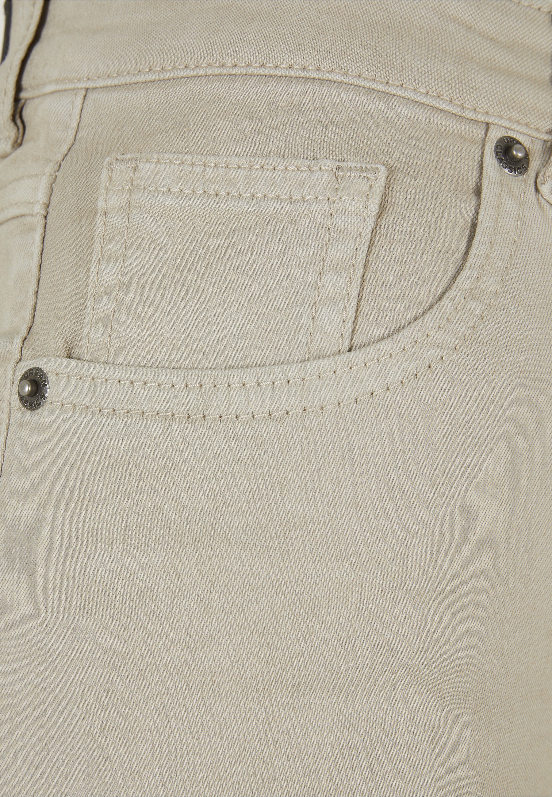 URBAN CLASSICS Shorts »Urban Classics Damen Ladies Colored Strech Denim Shorts«