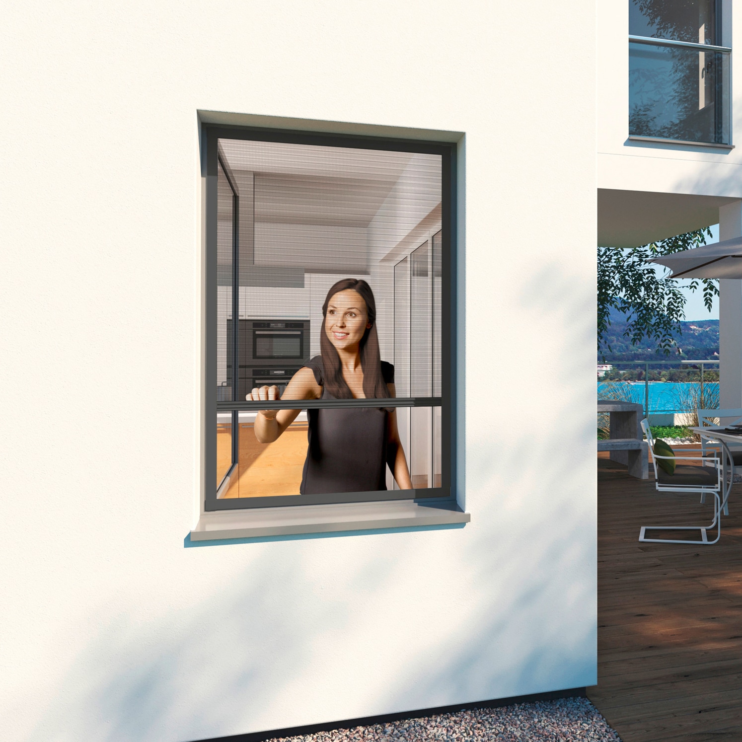 Windhager Insektenschutz-Fensterrahmen »EXPERT Ultra Flat«, BxH: 130x150 cm