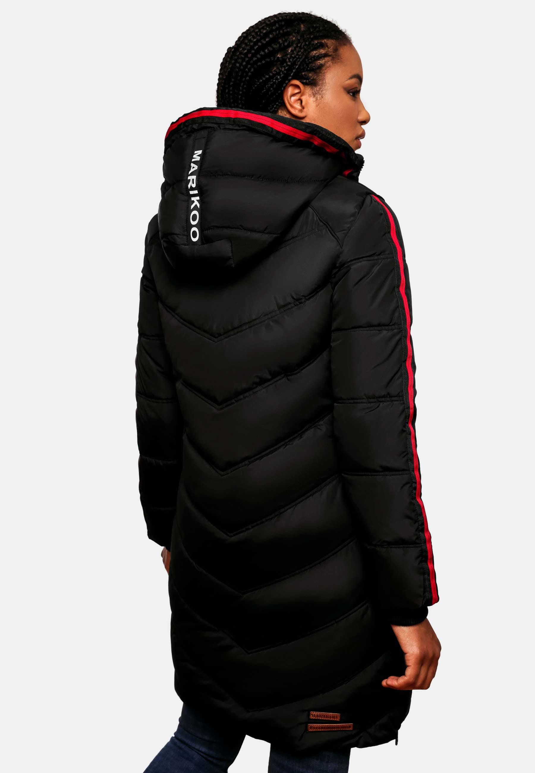 Marikoo Wintermantel »Armasa«, modischer Damen Winter Steppmantel mit Kapuze