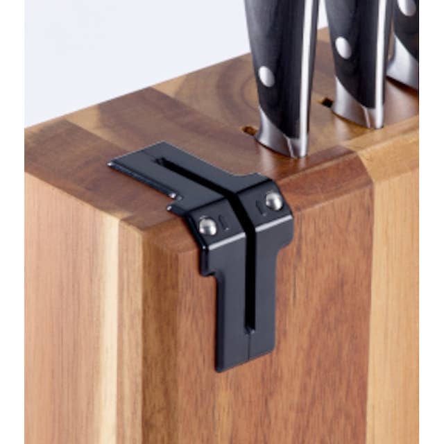 ECHTWERK Messerblock, 6 tlg., Küchenmesser-Set aus Akazienholz, Inkl.  Integriertem Messerschärfer | BAUR