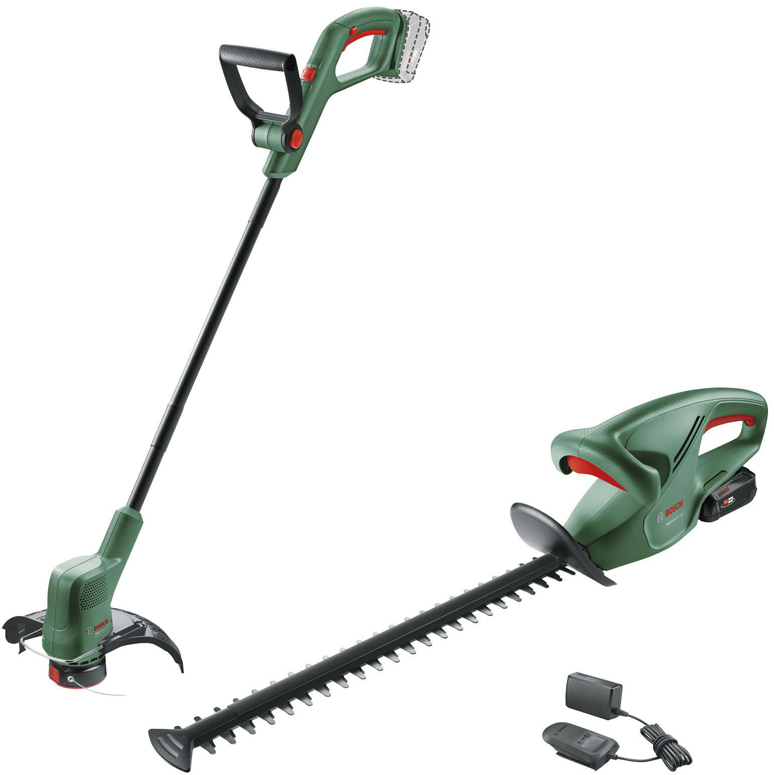 Akku-Heckenschere »EasyHedgeCut 18-45+EasyGrassCut 18«, im Set mit Akku-Rasentrimmer,...