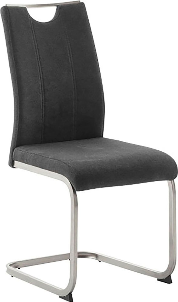 MCA furniture Freischwinger »MCA TERESINA Schwingstuhl mit Griffloch«, Feingewebe, (4er-Set), Schwingstühle mit Griffloch, Komfortsitzhöhe von ca. 48 cm