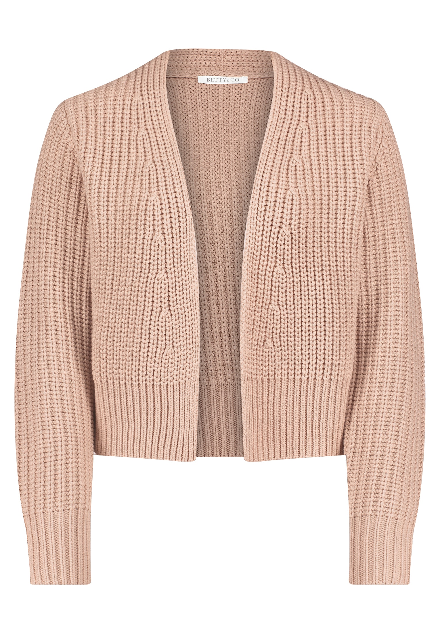 Betty&Co Strickjacke »Betty & Co Damen Grobstrickjacke ohne Verschluss«, Rippbündchen