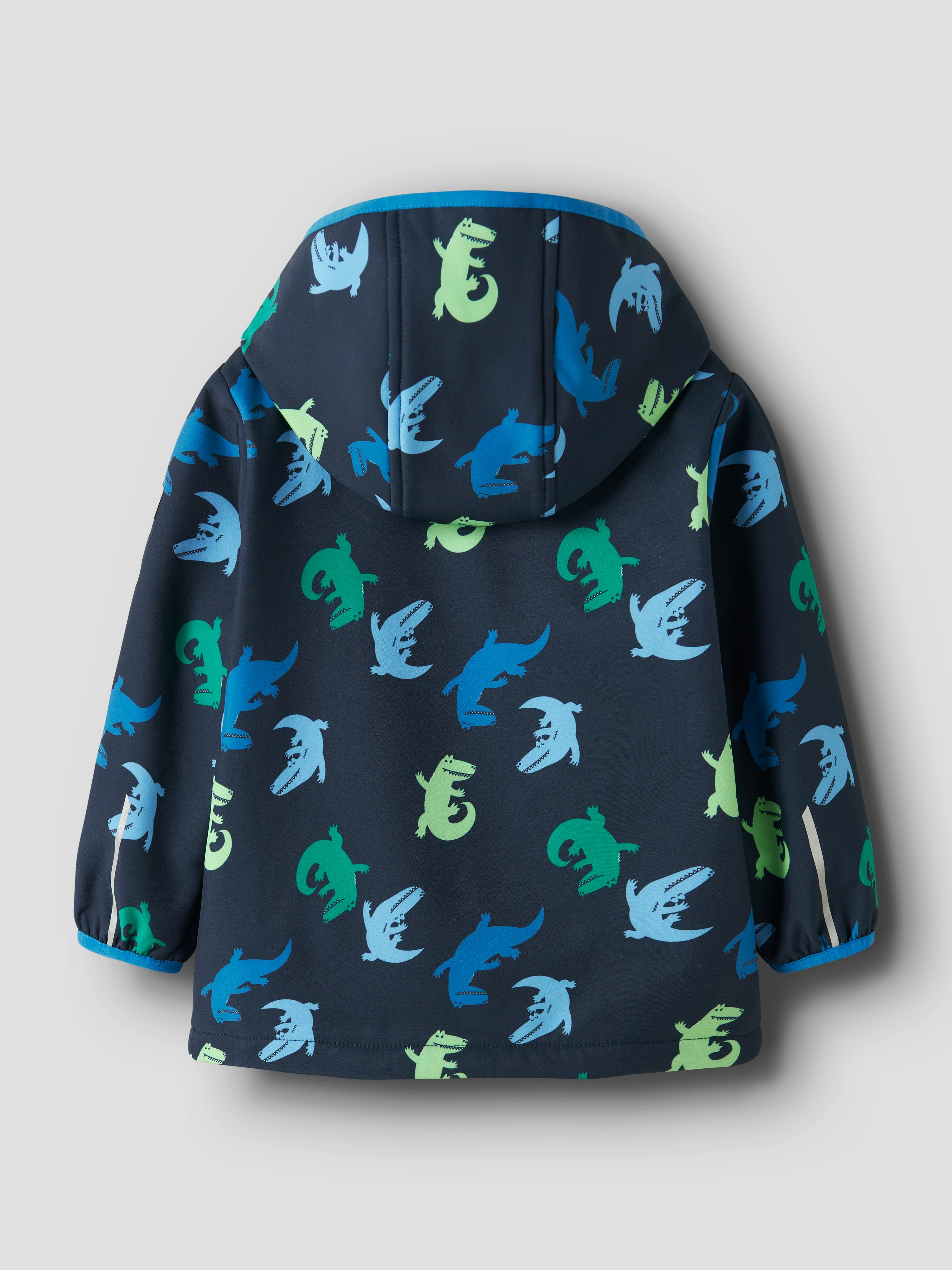 Thumbnail - Name It Softshelljacke "NMMMALTA05 SOFTSHELL JACKET AOP FO" mit Kapuze Dekorative, reflektierende Details