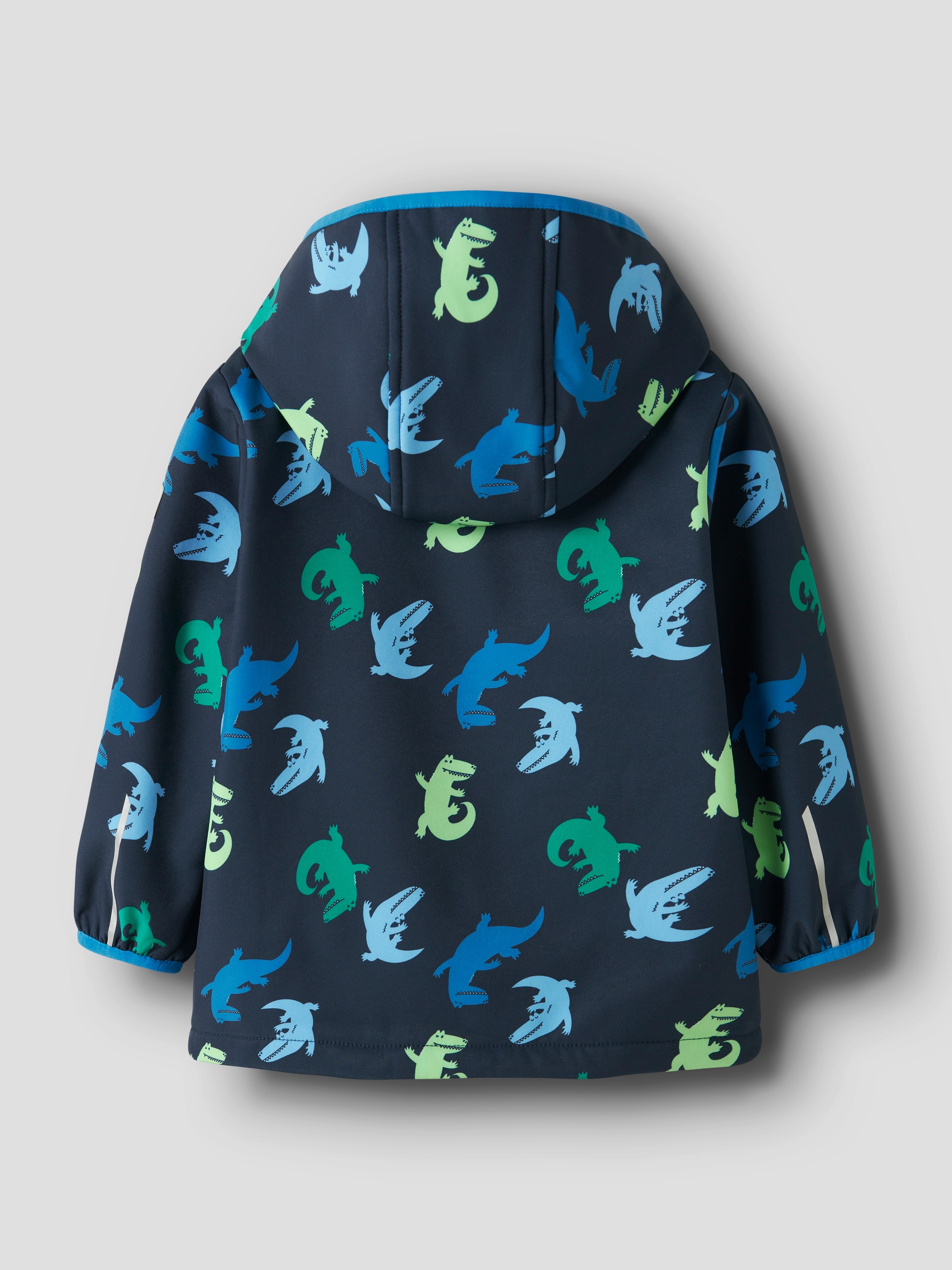 Thumbnail - Name It Softshelljacke "NMMMALTA05 SOFTSHELL JACKET AOP FO" mit Kapuze Materialmix, wasserdicht, winddicht, atmungsaktiv