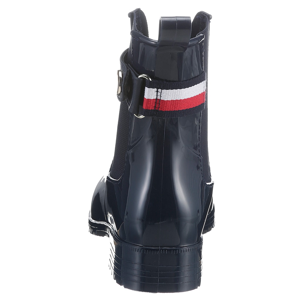 Tommy Hilfiger Chelseaboots »ANKLE RAINBOOT WITH METAL DETAIL«