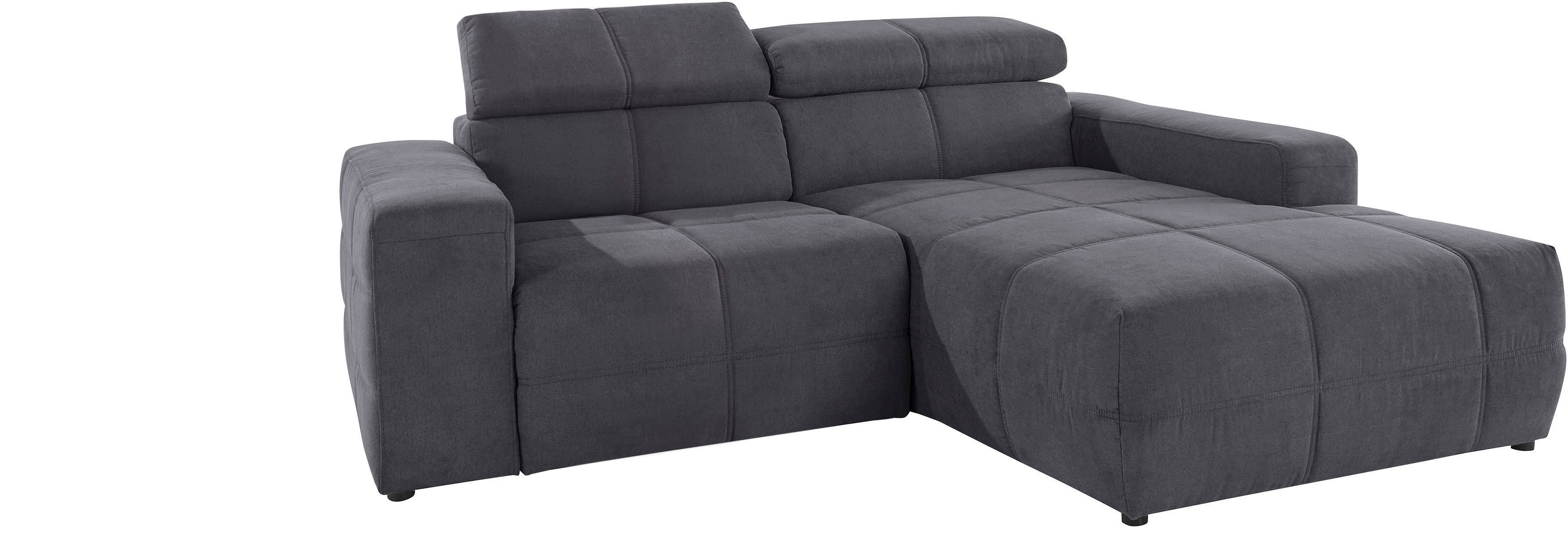Thumbnail - DOMO collection Ecksofa "Brandon, inkl. Kopfteilverstellung, B/T/H: 214/100/80 cm, L-Form", Mit Kopfteilverstellung, auc...