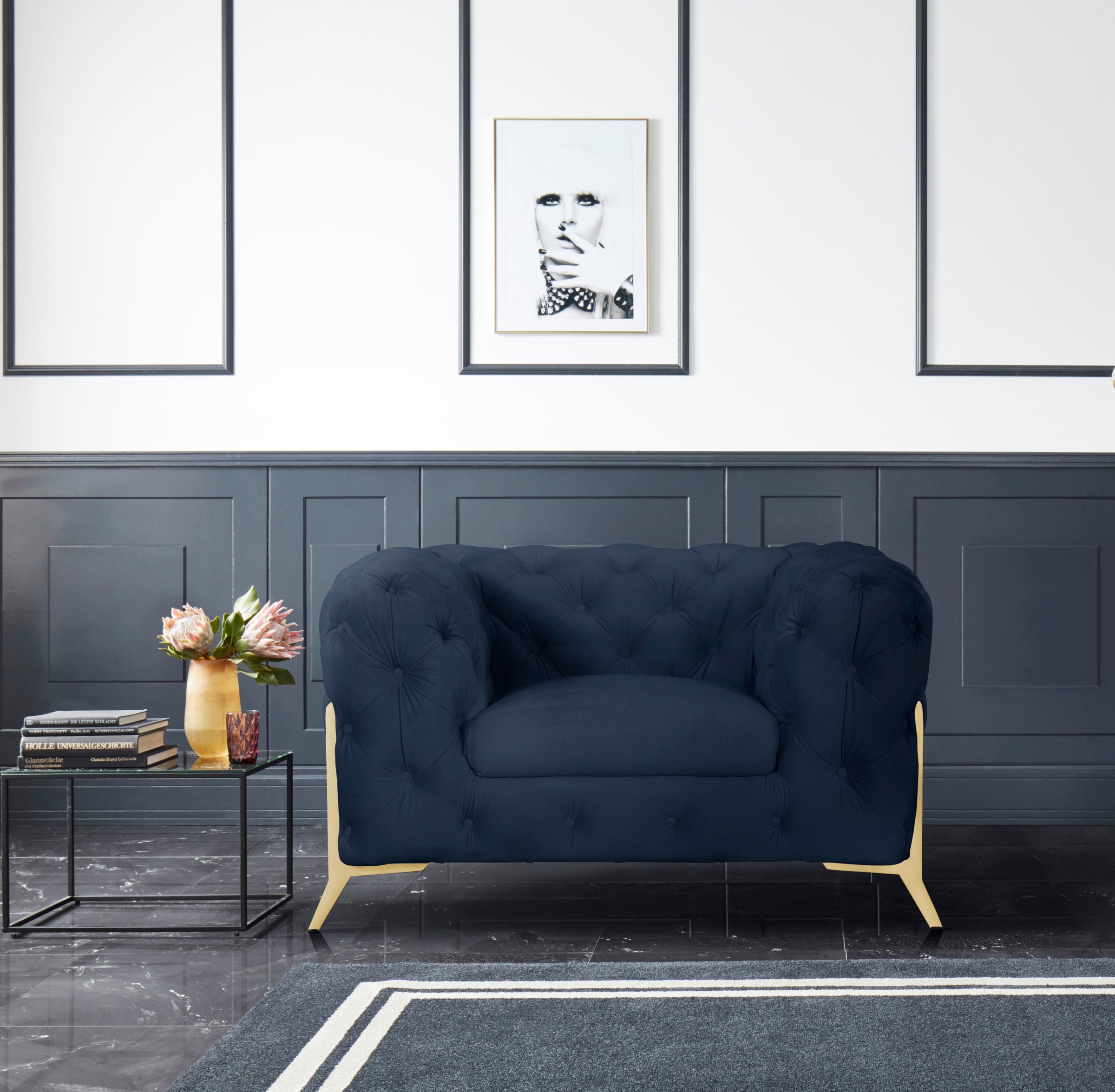 Home affaire Chesterfield-Sessel "Amaury Sessel" aufwändige Knopfheftung, m günstig online kaufen