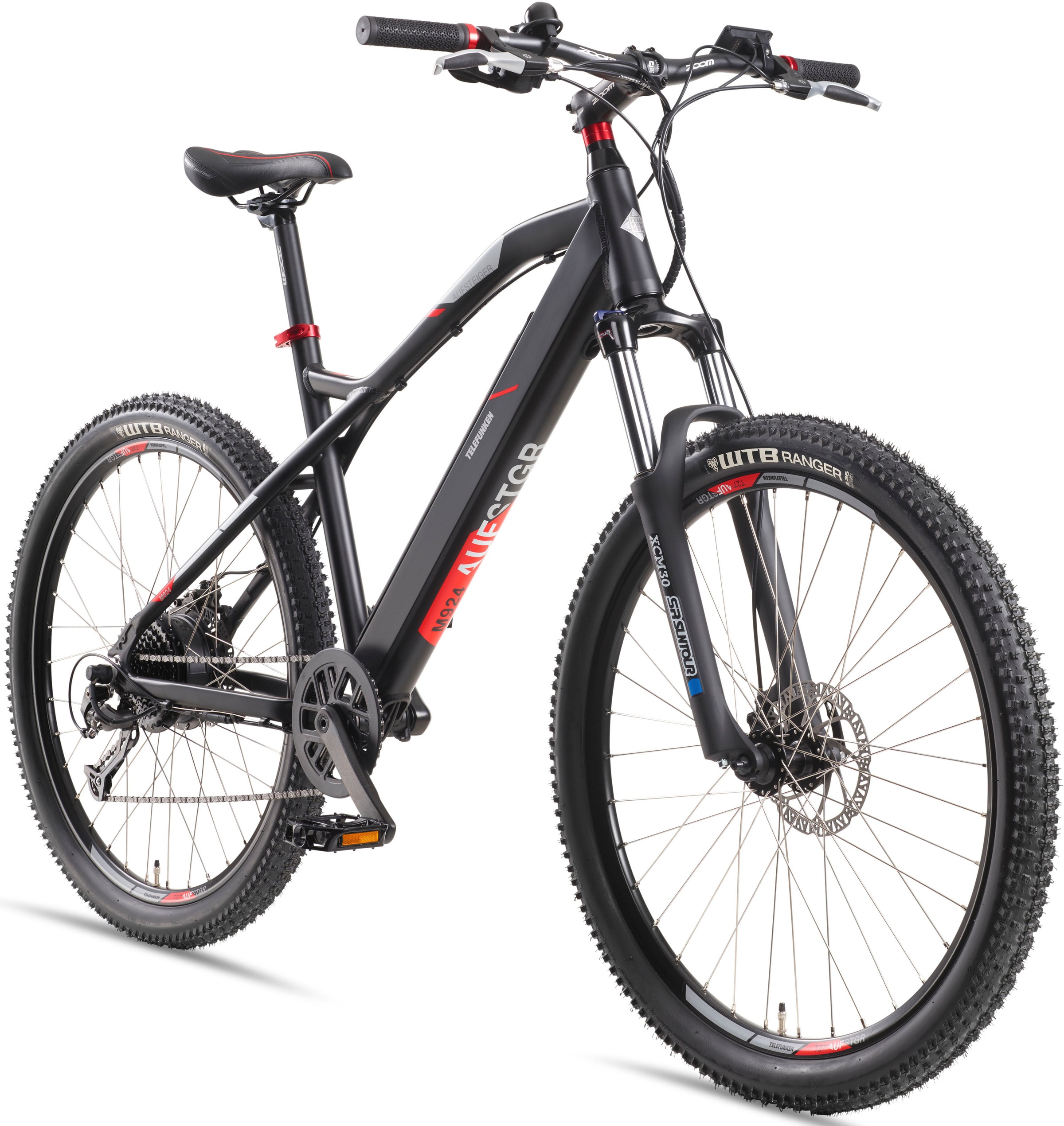 TELEFUNKEN M924 E-MTB Hardtail 27,5" anthrazit/rot