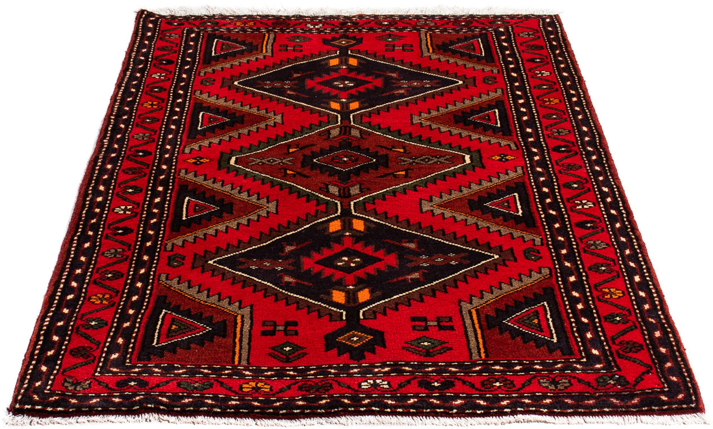 morgenland Orientteppich "Perser - Nomadic - 151 x 106 cm - dunkelrot", rechteckig, 10 mm Höhe, Wohnzimmer, Handgeknüpft