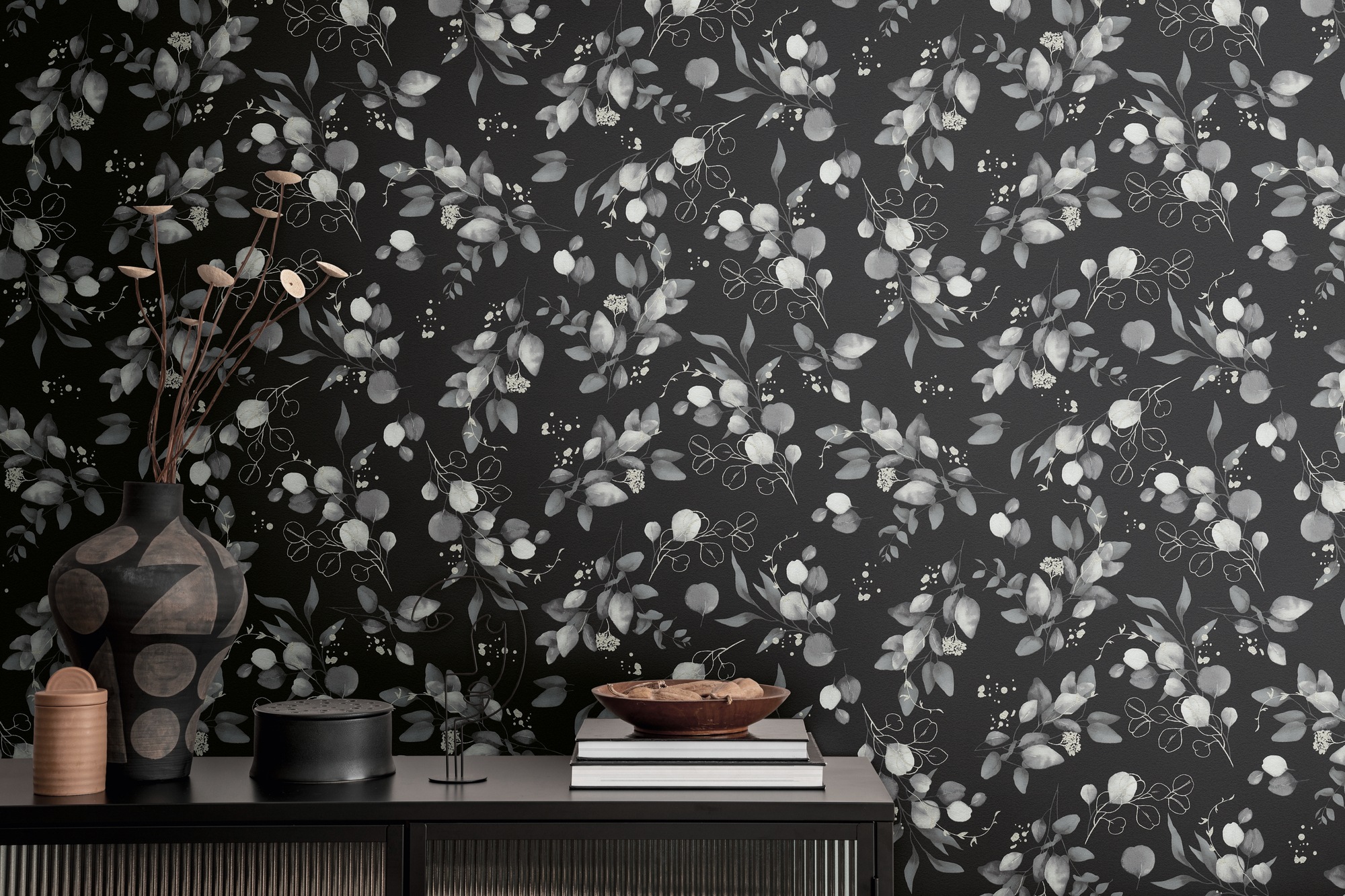 A.S. Création Vliestapete »Pure Elegance Blumen-Tapete Mustertapete Blümchen Blattmuster«, leicht glänzend, Vliestapete floral für Schlafzimmer Küche Wohnzimmer Blumen Design