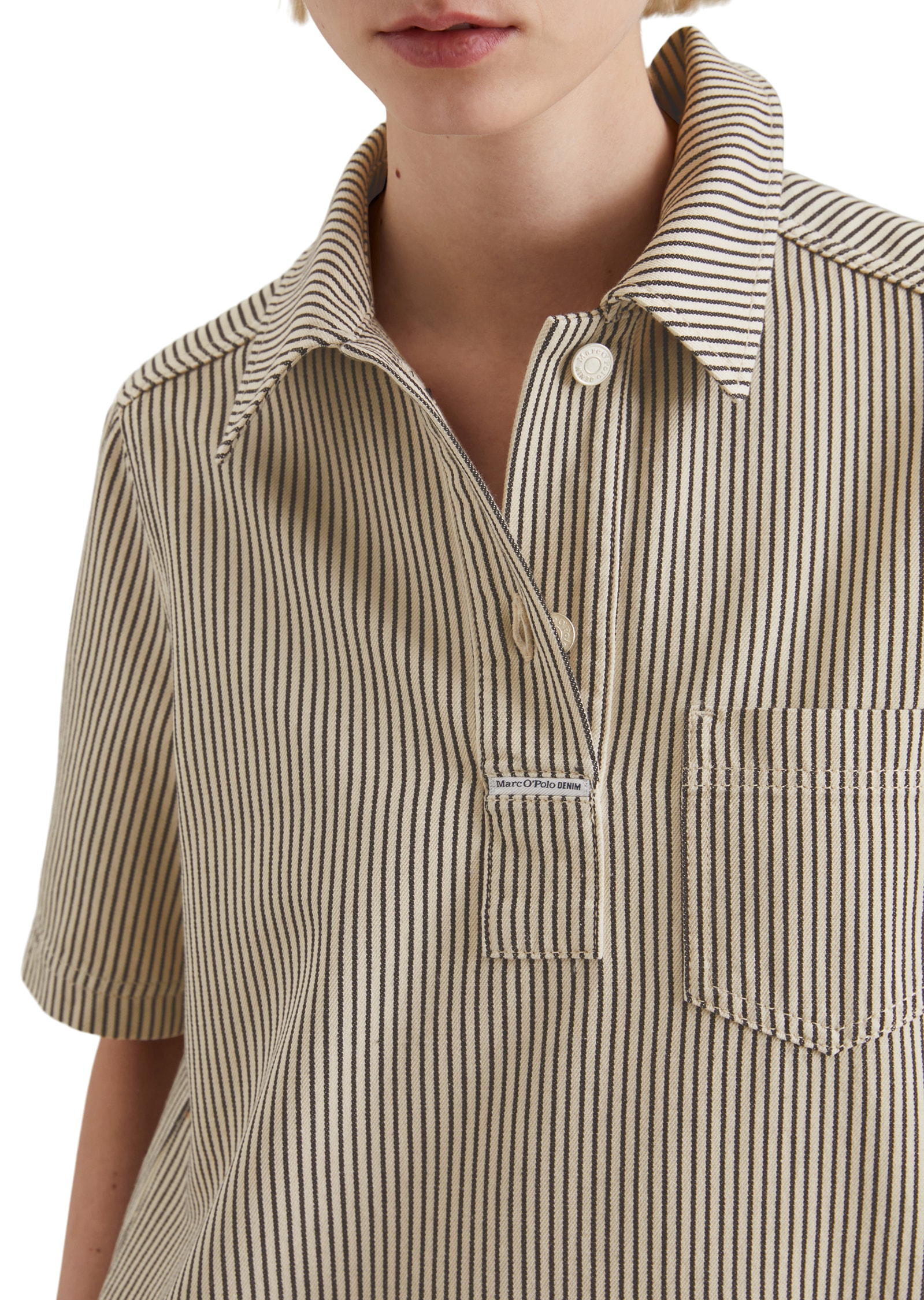Marc O'Polo DENIM Jeanskleid »aus gestreiftem Organic Cotton«