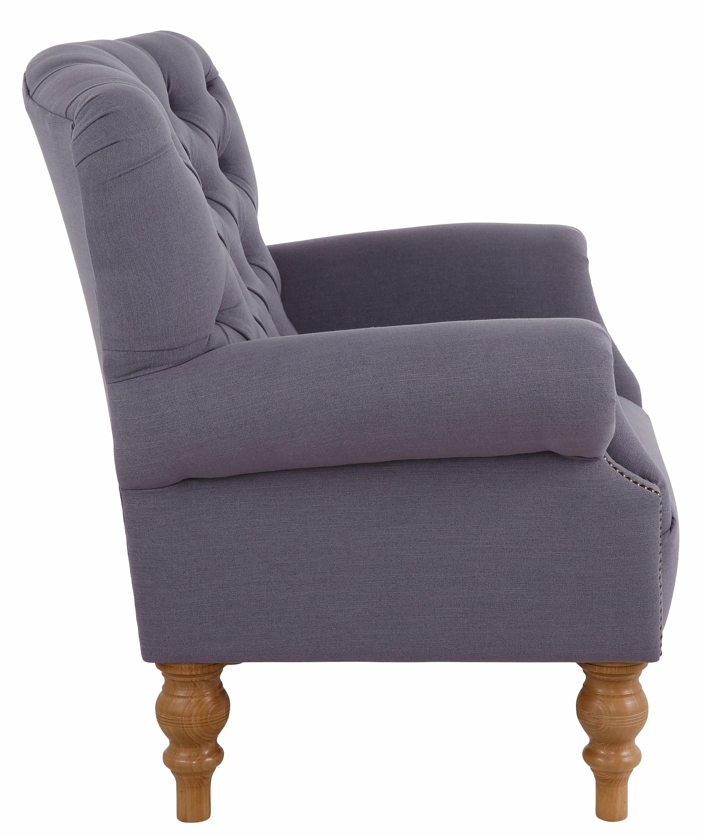 Home affaire Sessel »Lord«, mit echter Chesterfield-Knopfheftung und Ziernägeln