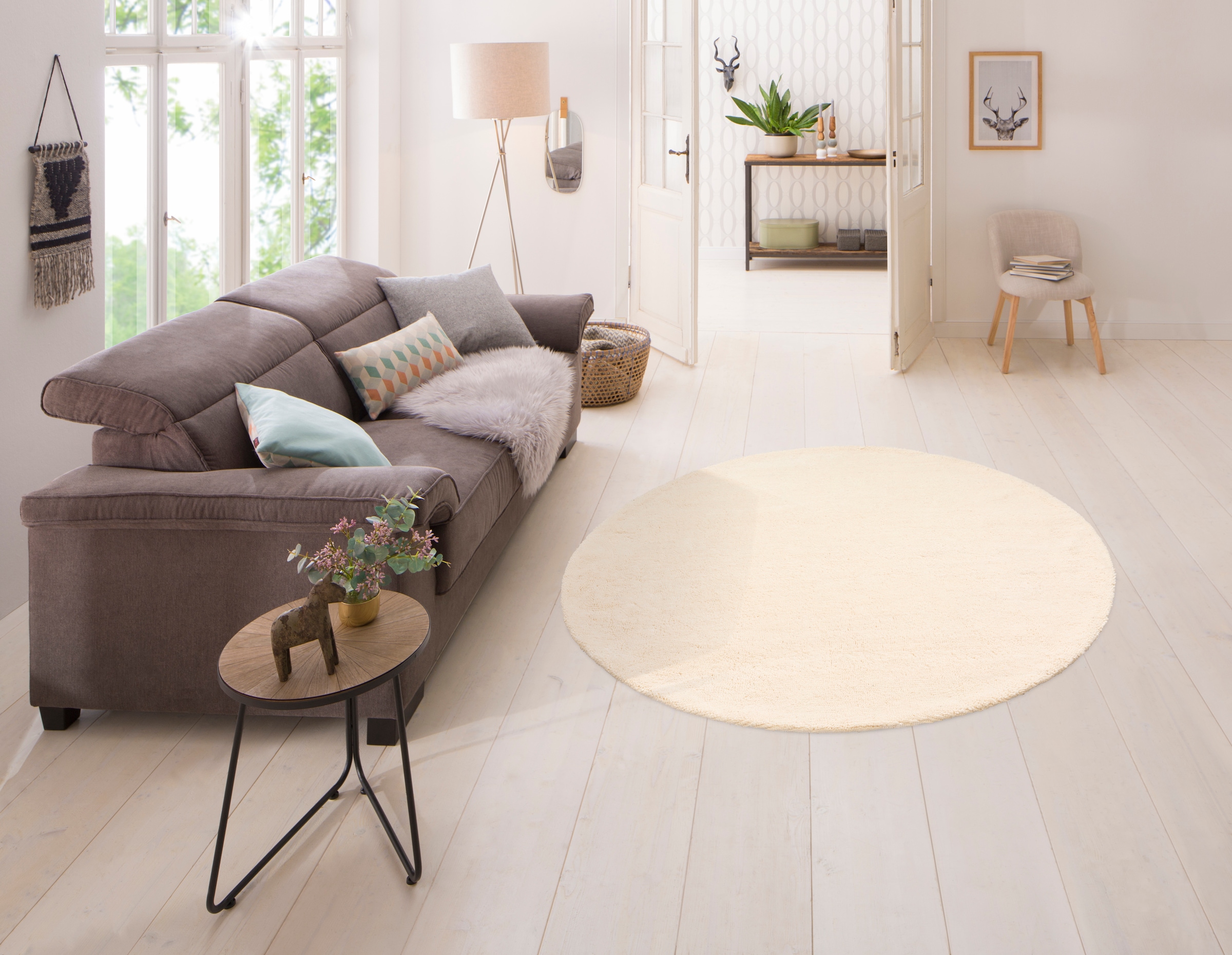 OTTO home Wollteppich "Mohan" rund 25 mm Höhe echter Berber aus Marokko, re günstig online kaufen