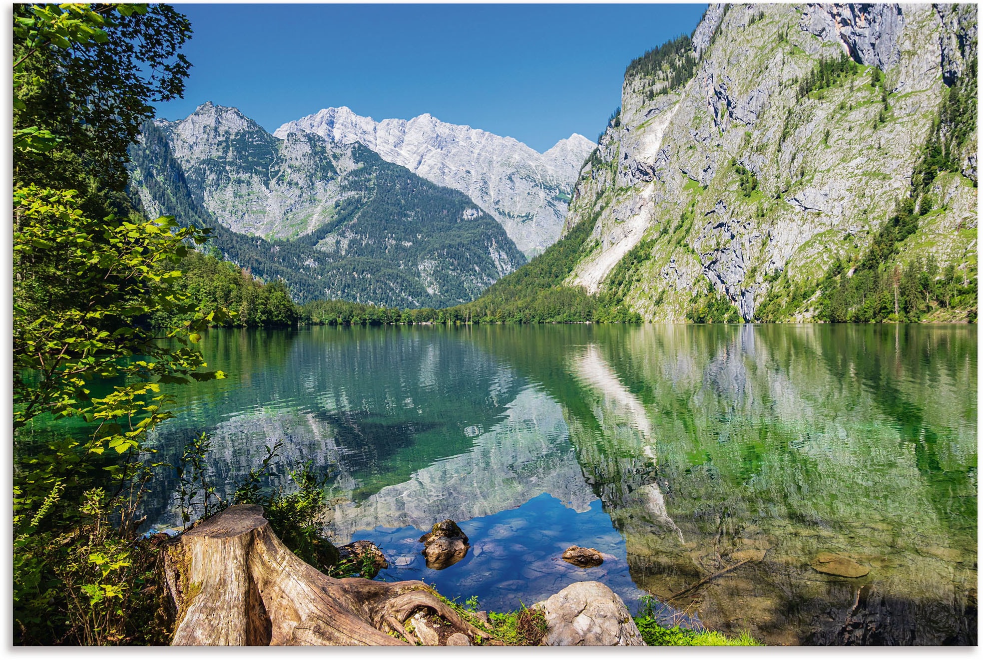 Artland Wandbild "Obersee Berchtesgadener Land in Bayern", Berge & Alpenbilder, (1 St.), als Alubild, Outdoorbild, Wanda