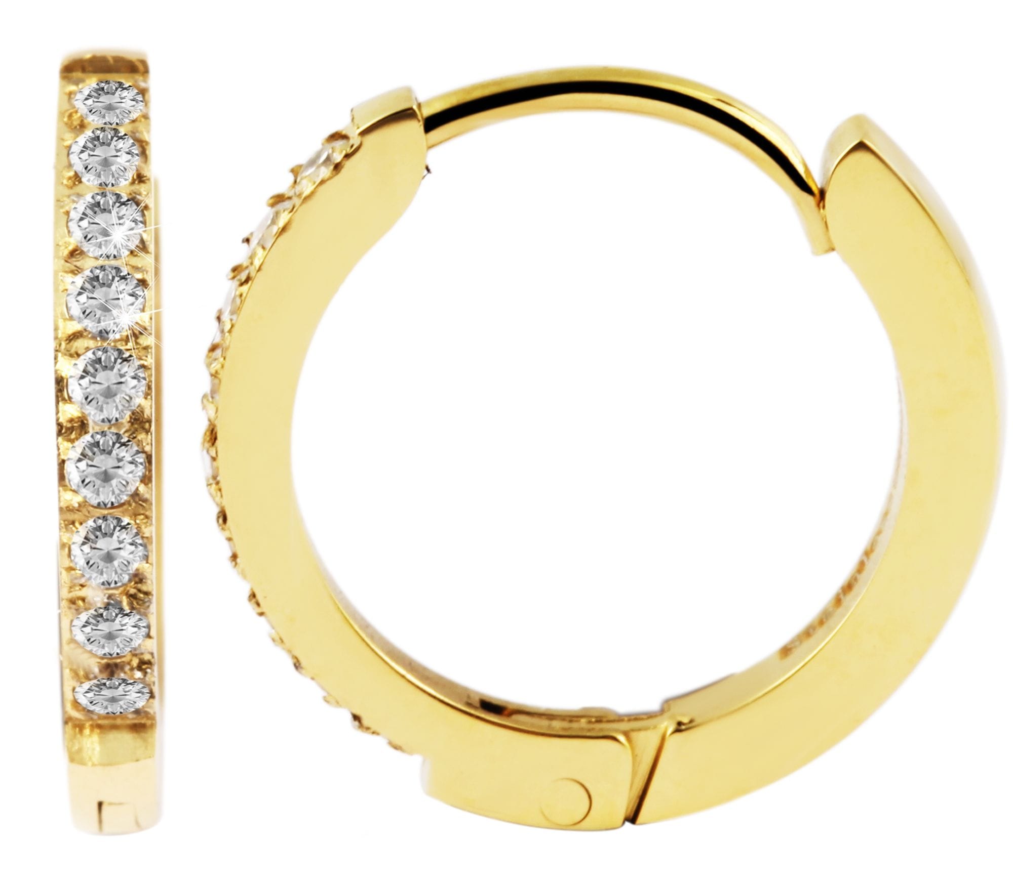 Adelia´s Klappcreolen "Damen Ohrringe – Klappcreole aus Edelstahl mit Stras günstig online kaufen