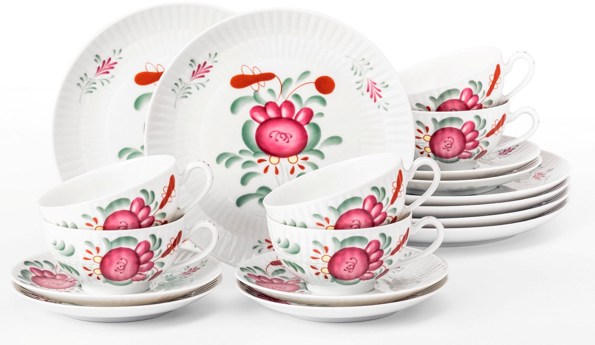 Teeservice »Geschirr-Set, 18 Teile, Amina Ostfiesenrose, klein«, (Set, 18 tlg., 6x...