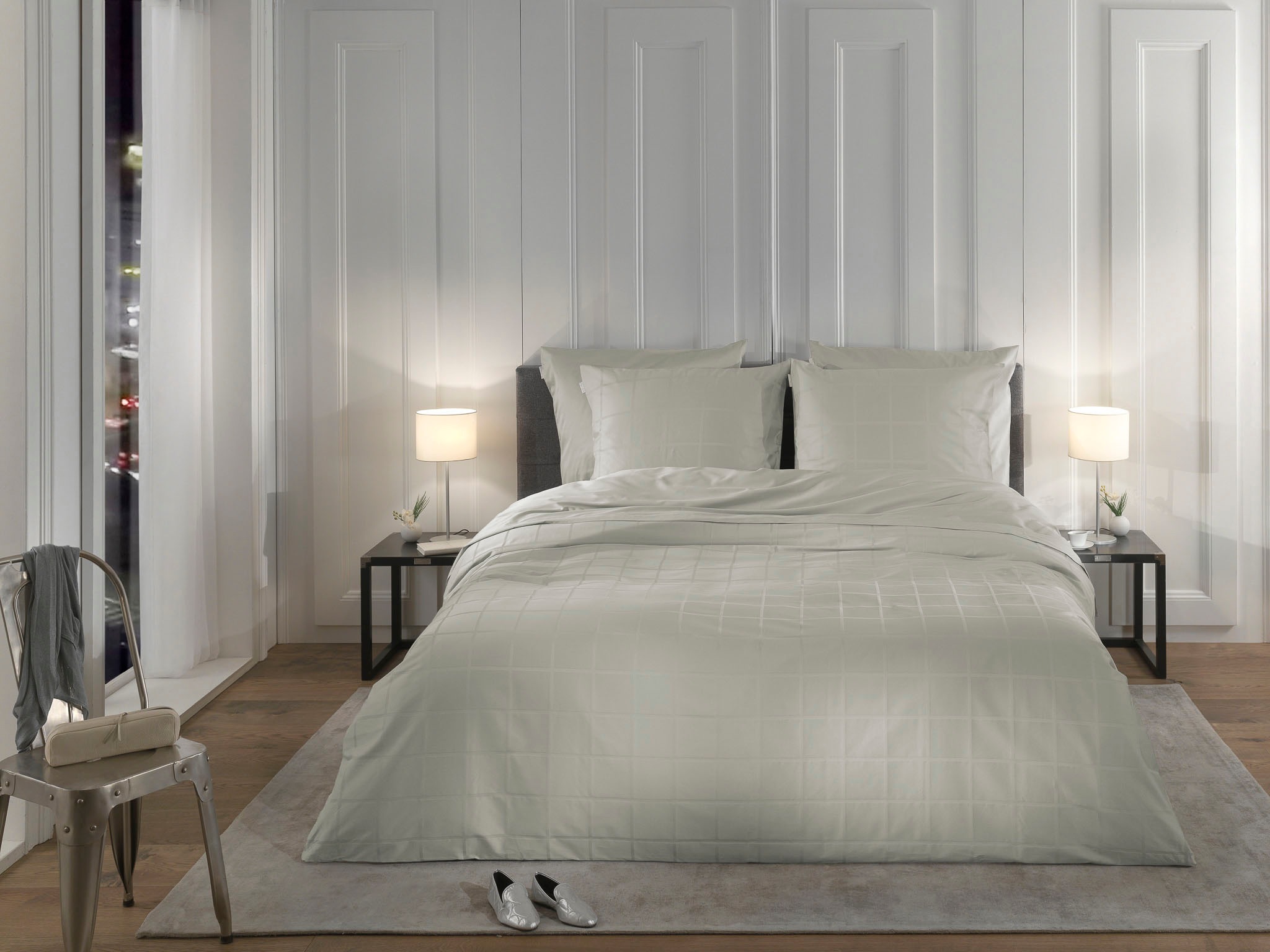 Heckett & Lane Wendebettwäsche "Diamante" 2 Stk. kariert, hochwertiges Mako günstig online kaufen