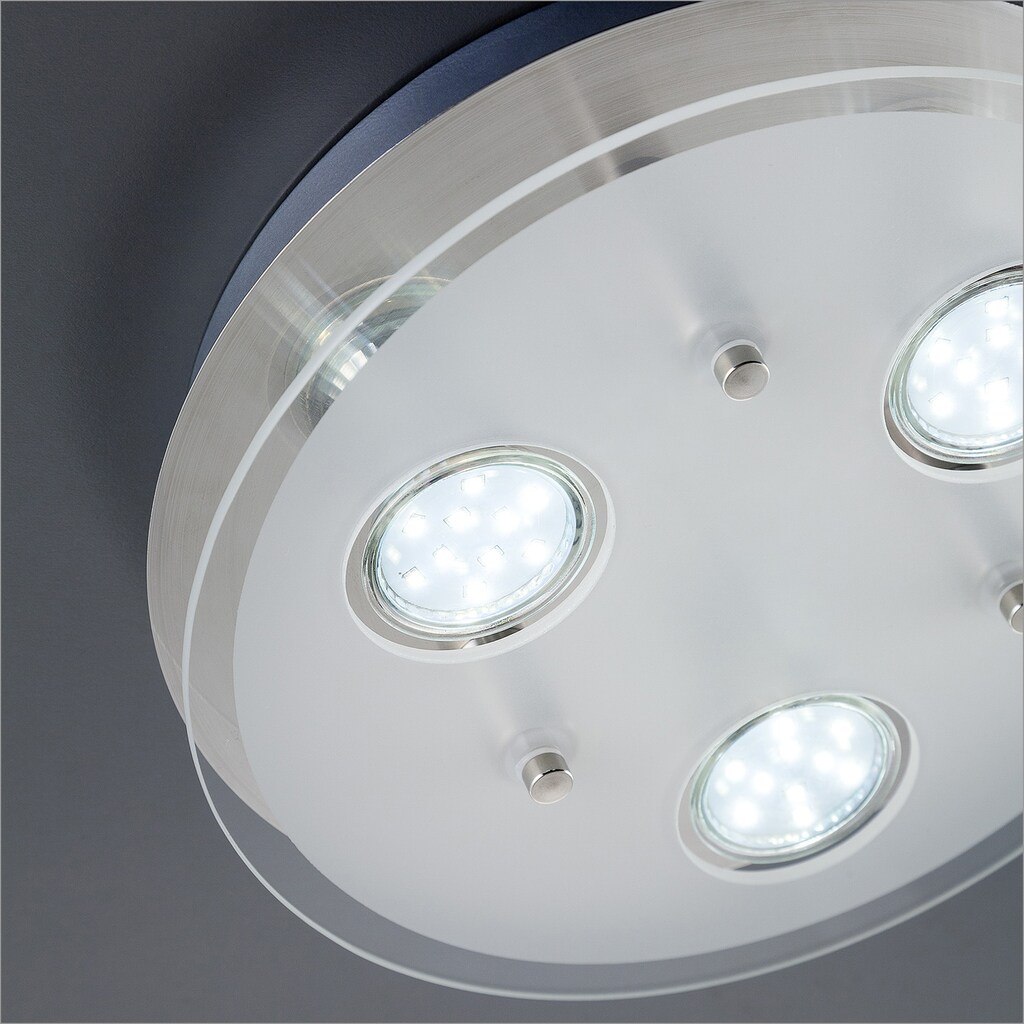 B.K.Licht LED Deckenleuchte »Dinora«, 3 flammig-flammig, LED Deckenlampe Strahler inkl. 3W GU10 LED 250 Lumen warmweiß Glas